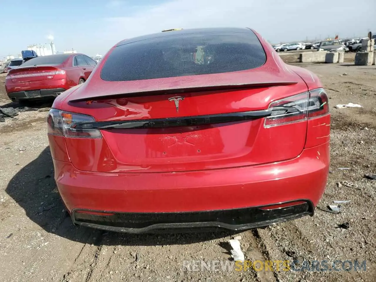 6 fotografías del automóvil dañado 5YJSA1E66MF435931 TESLA MODEL S 2021
