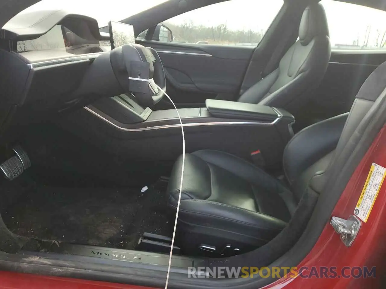 7 fotografías del automóvil dañado 5YJSA1E66MF435931 TESLA MODEL S 2021