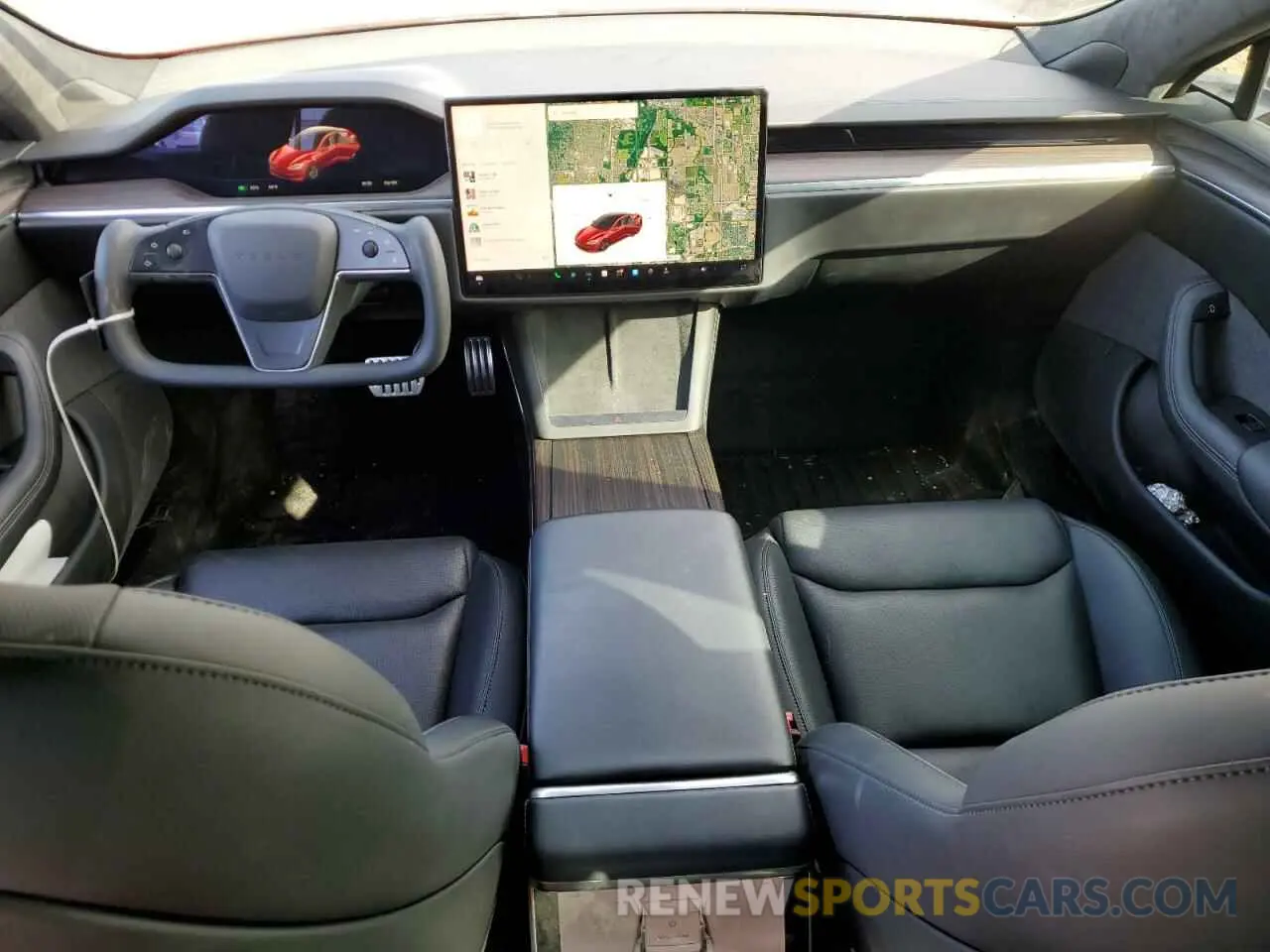 8 fotografías del automóvil dañado 5YJSA1E66MF435931 TESLA MODEL S 2021