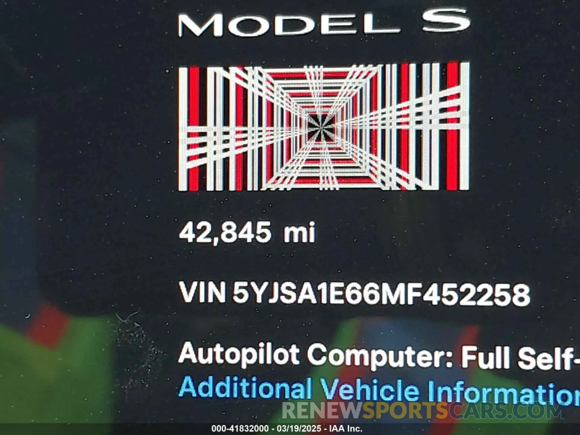 16 fotografías del automóvil dañado 5YJSA1E66MF452258 TESLA MODEL S 2021