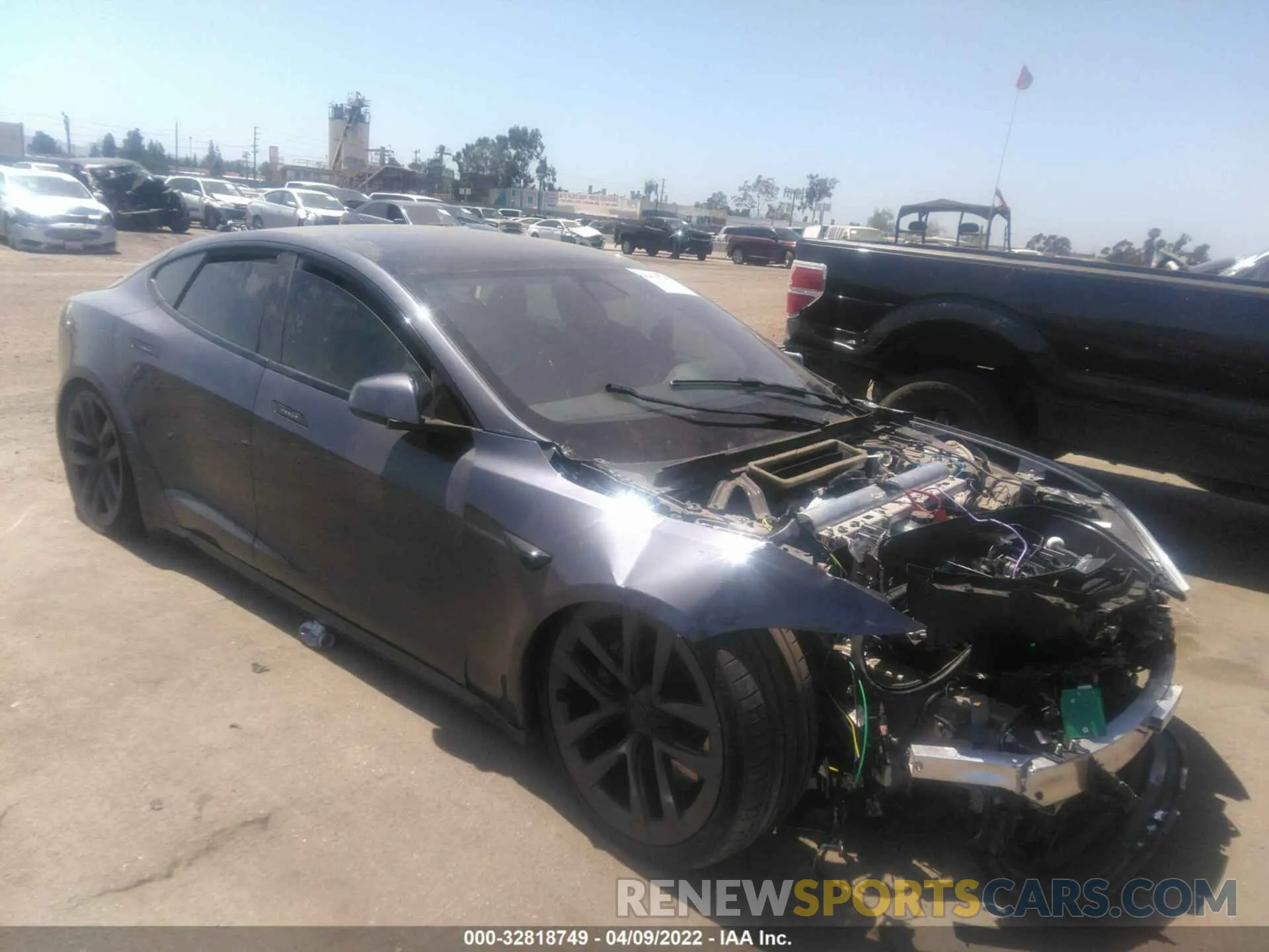 1 fotografías del automóvil dañado 5YJSA1E67MF431578 TESLA MODEL S 2021