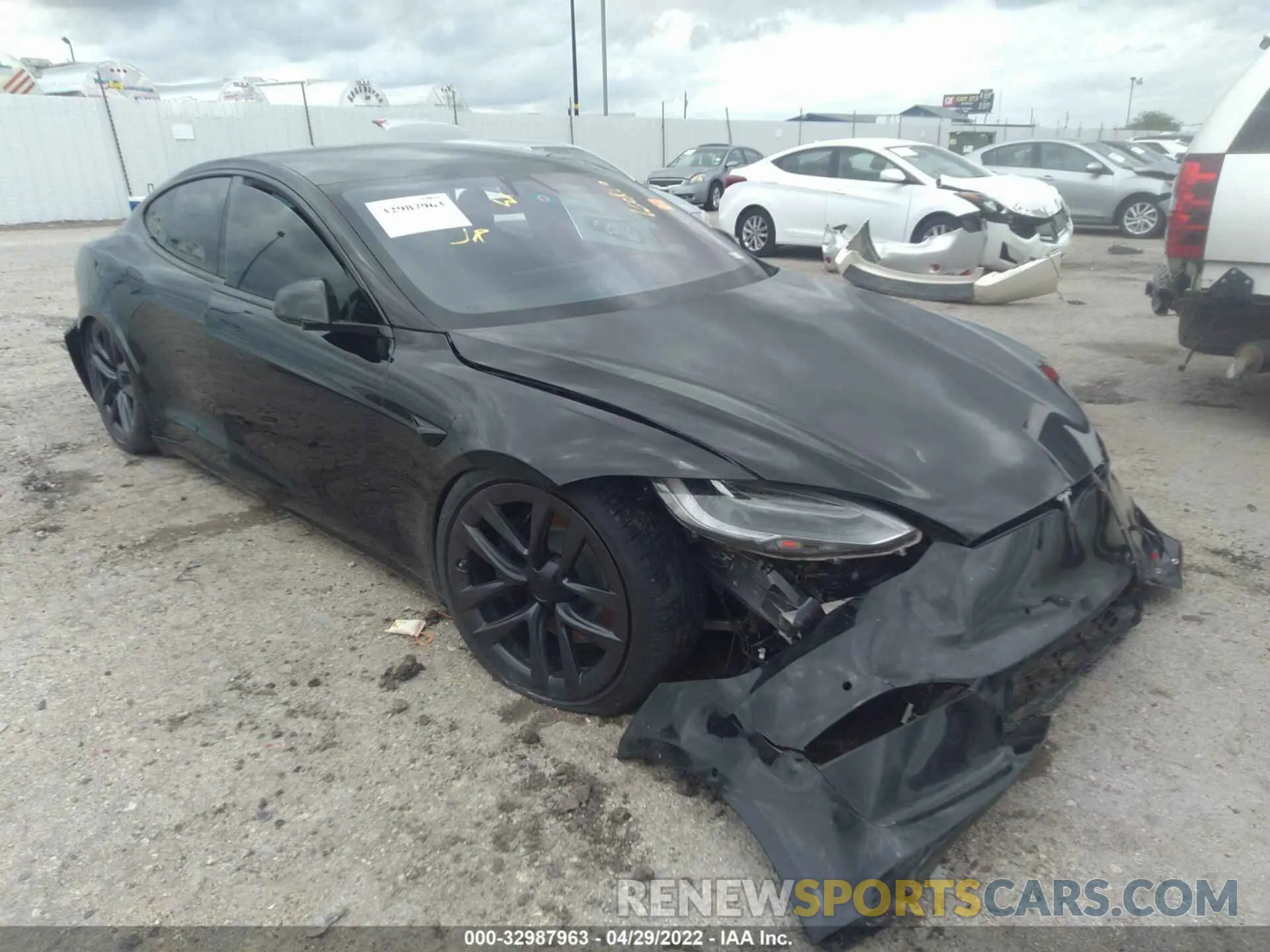 1 fotografías del automóvil dañado 5YJSA1E67MF441348 TESLA MODEL S 2021