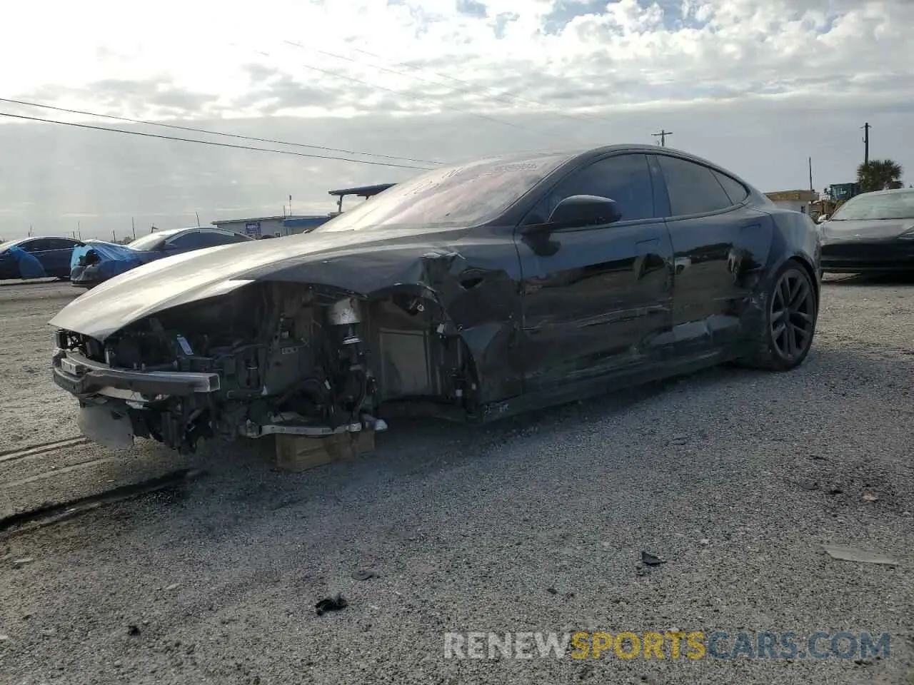 1 fotografías del automóvil dañado 5YJSA1E67MF441771 TESLA MODEL S 2021