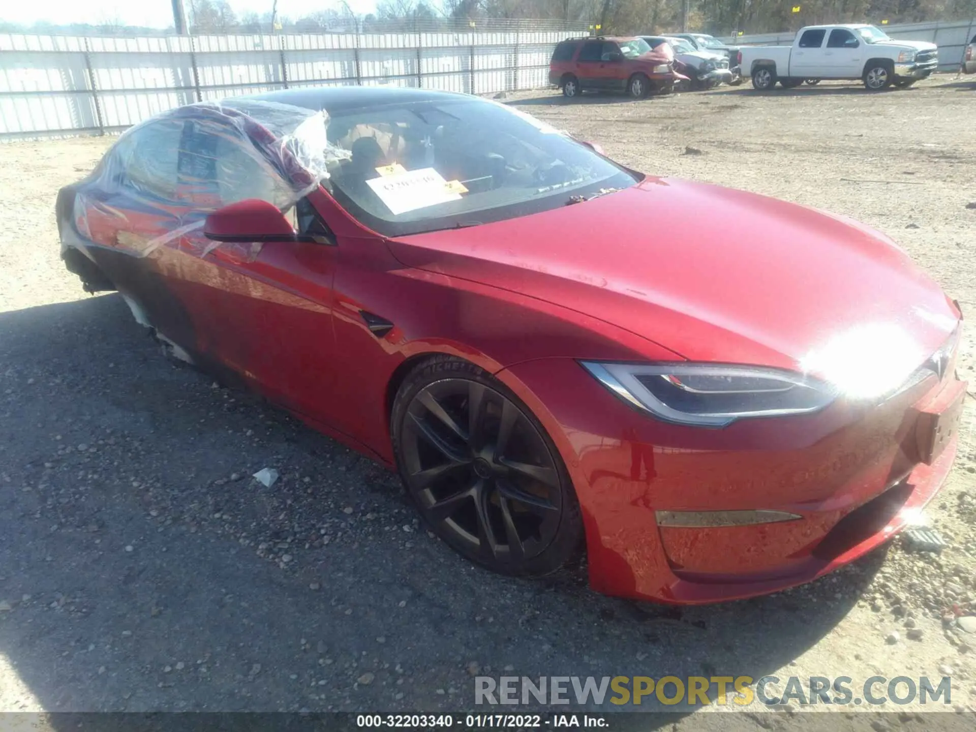 1 fotografías del automóvil dañado 5YJSA1E67MF452818 TESLA MODEL S 2021