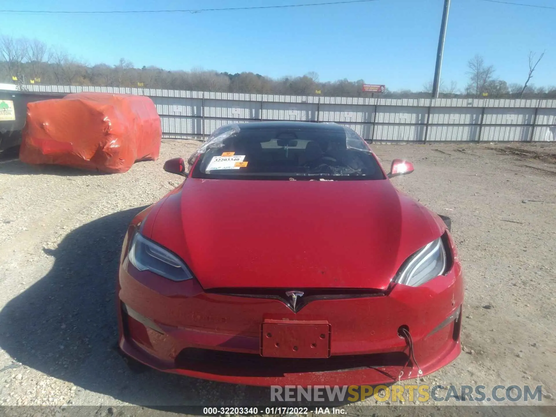 10 fotografías del automóvil dañado 5YJSA1E67MF452818 TESLA MODEL S 2021