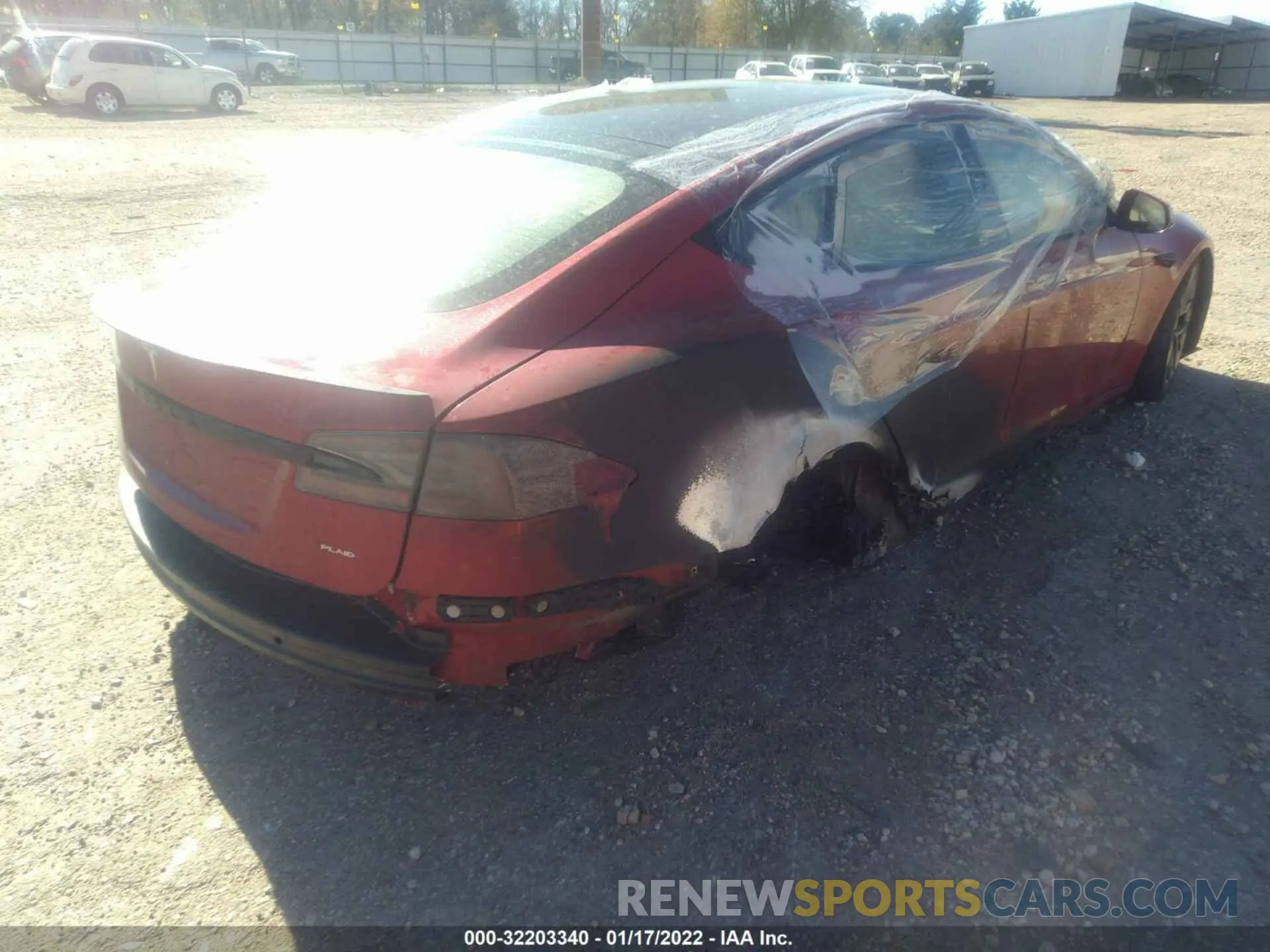 6 fotografías del automóvil dañado 5YJSA1E67MF452818 TESLA MODEL S 2021