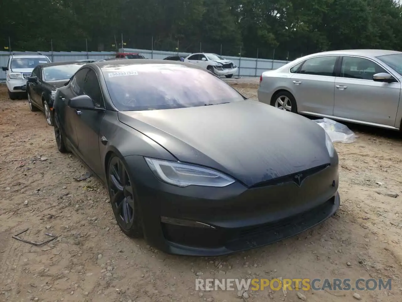 1 fotografías del automóvil dañado 5YJSA1E68MF439110 TESLA MODEL S 2021