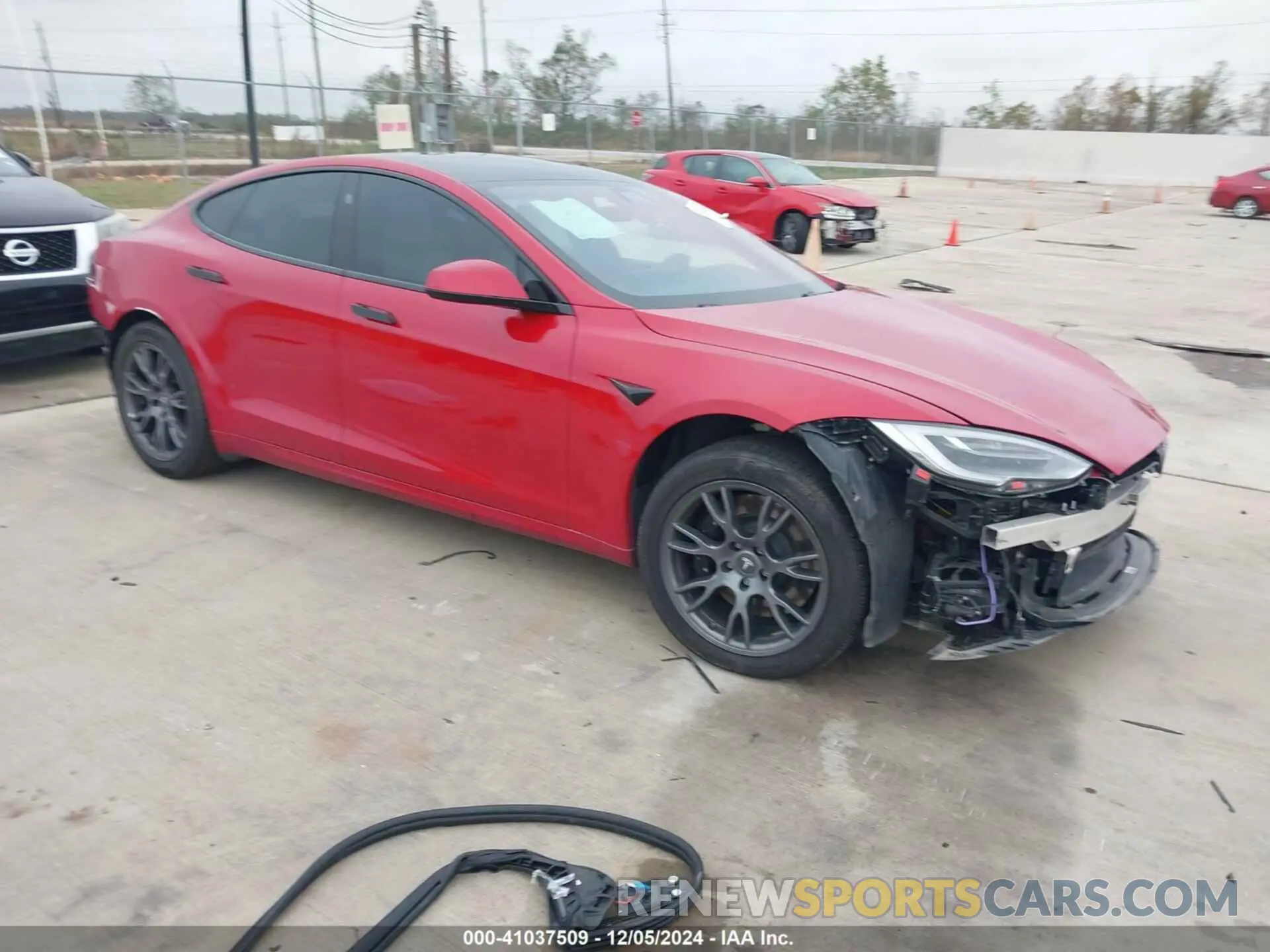 1 fotografías del automóvil dañado 5YJSA1E69MF438080 TESLA MODEL S 2021