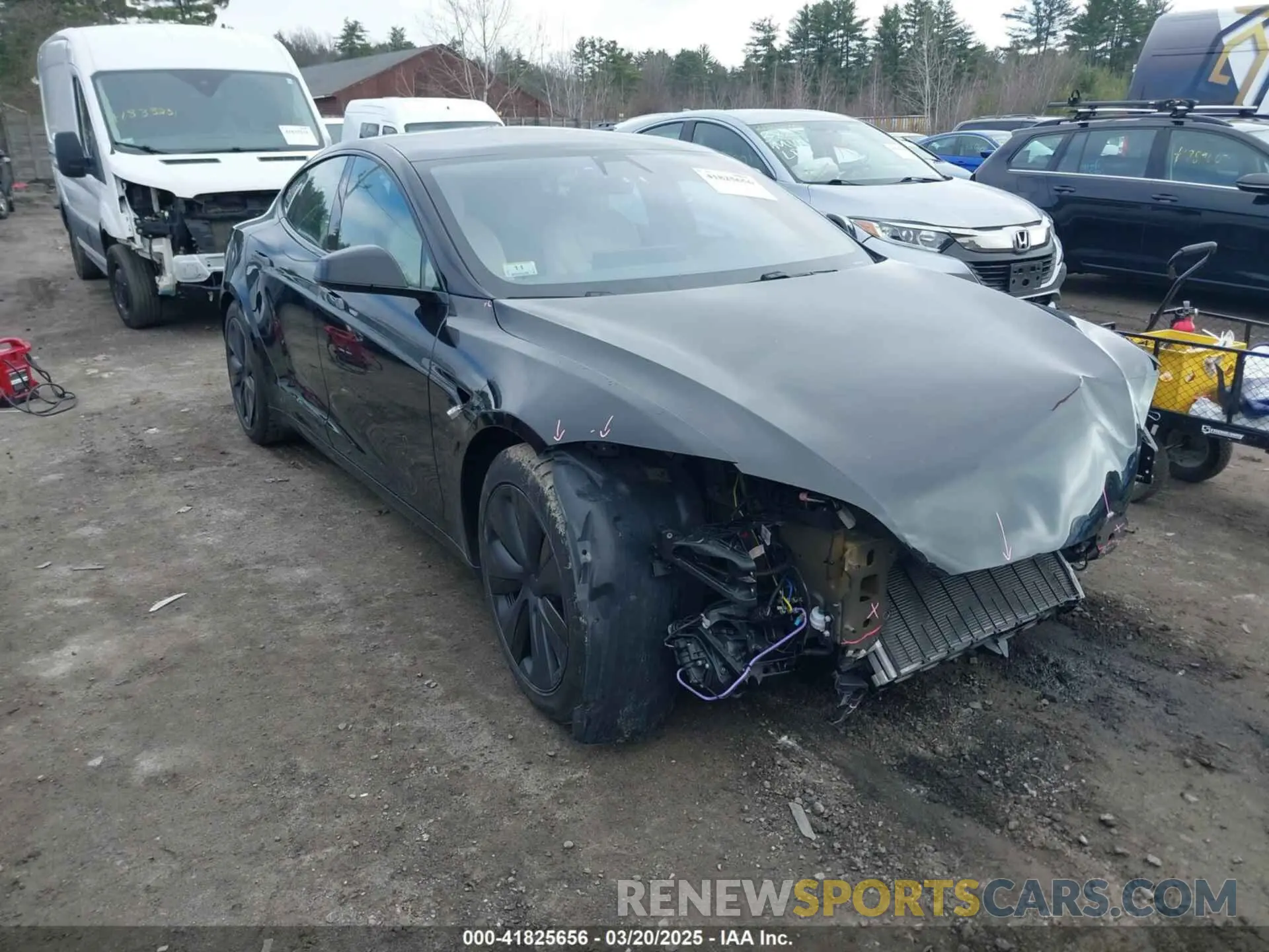13 fotografías del automóvil dañado 5YJSA1E69MF439147 TESLA MODEL S 2021