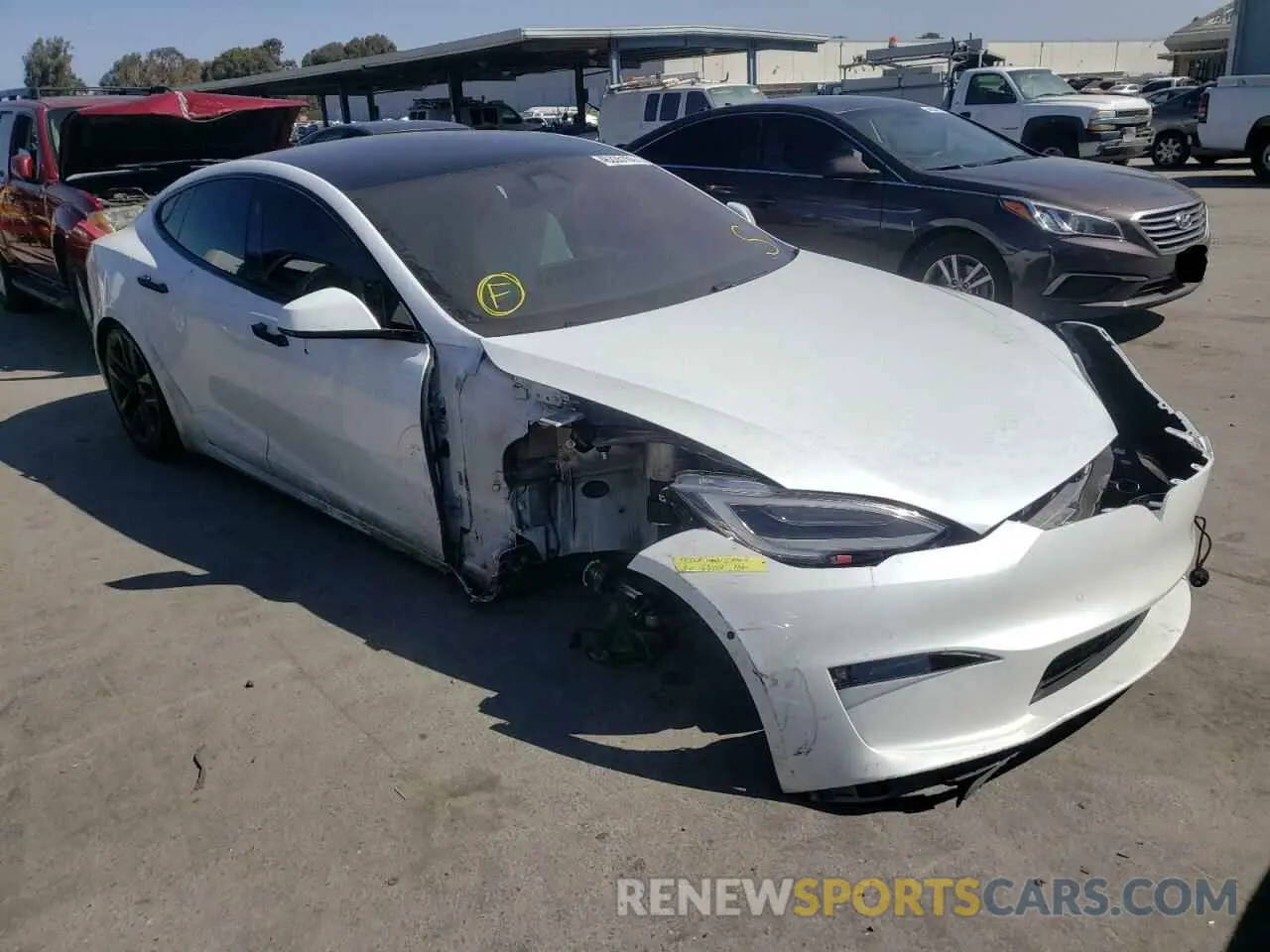 1 fotografías del automóvil dañado 5YJSA1E69MF446938 TESLA MODEL S 2021