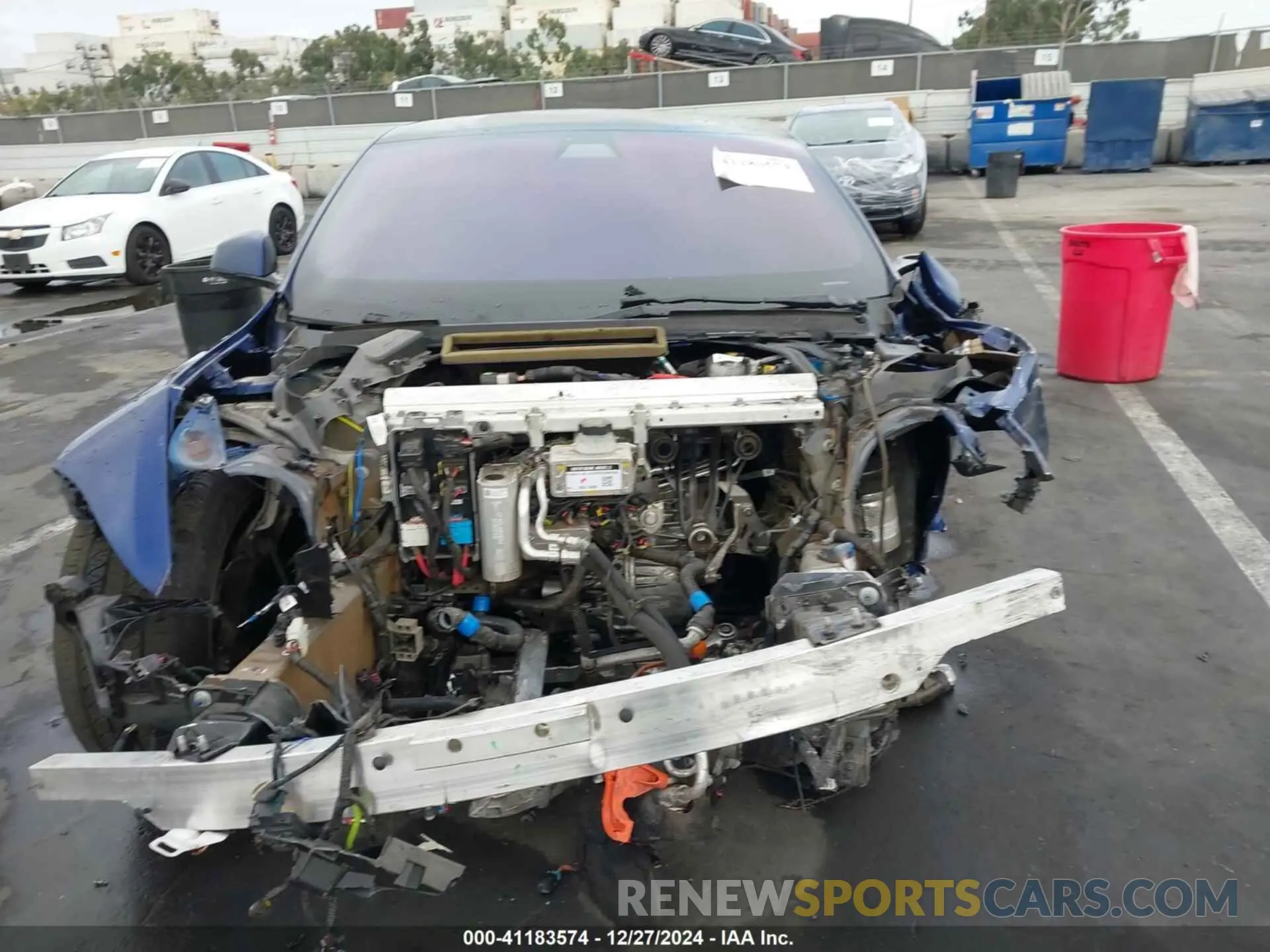 12 fotografías del automóvil dañado 5YJSA1E69MF449385 TESLA MODEL S 2021
