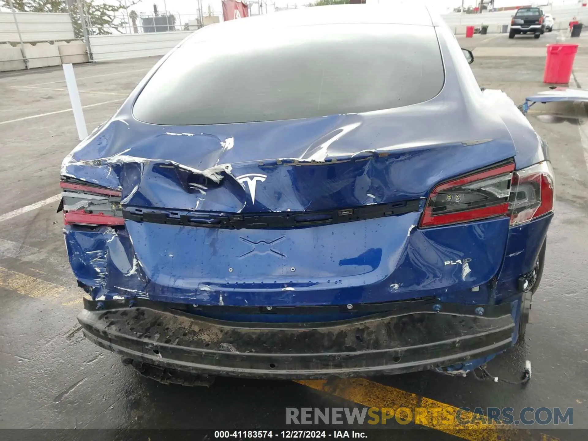 16 fotografías del automóvil dañado 5YJSA1E69MF449385 TESLA MODEL S 2021