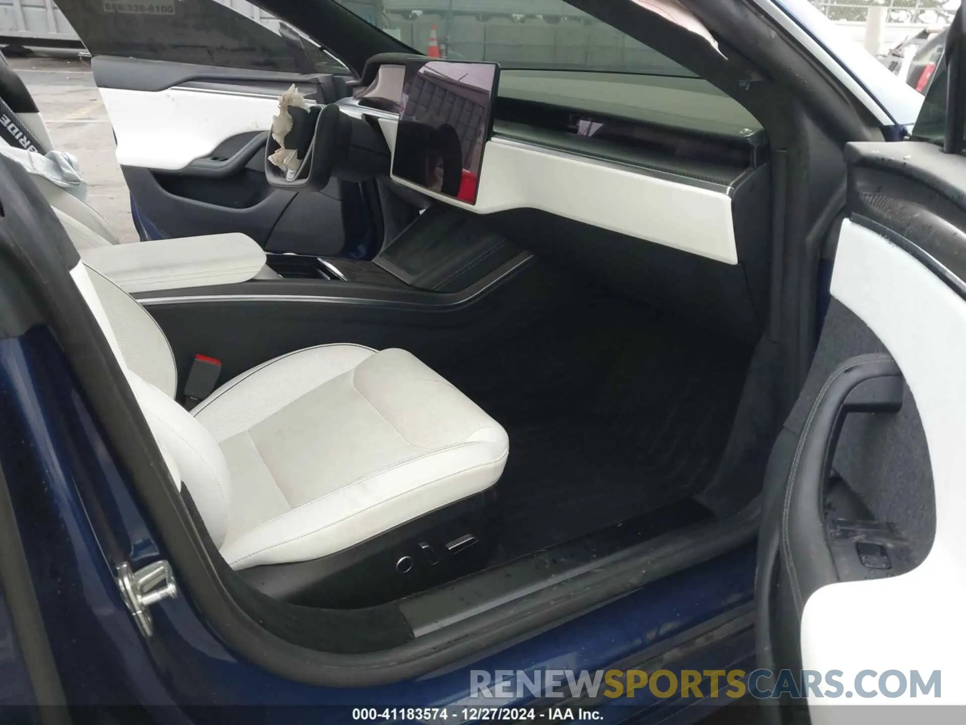 5 fotografías del automóvil dañado 5YJSA1E69MF449385 TESLA MODEL S 2021