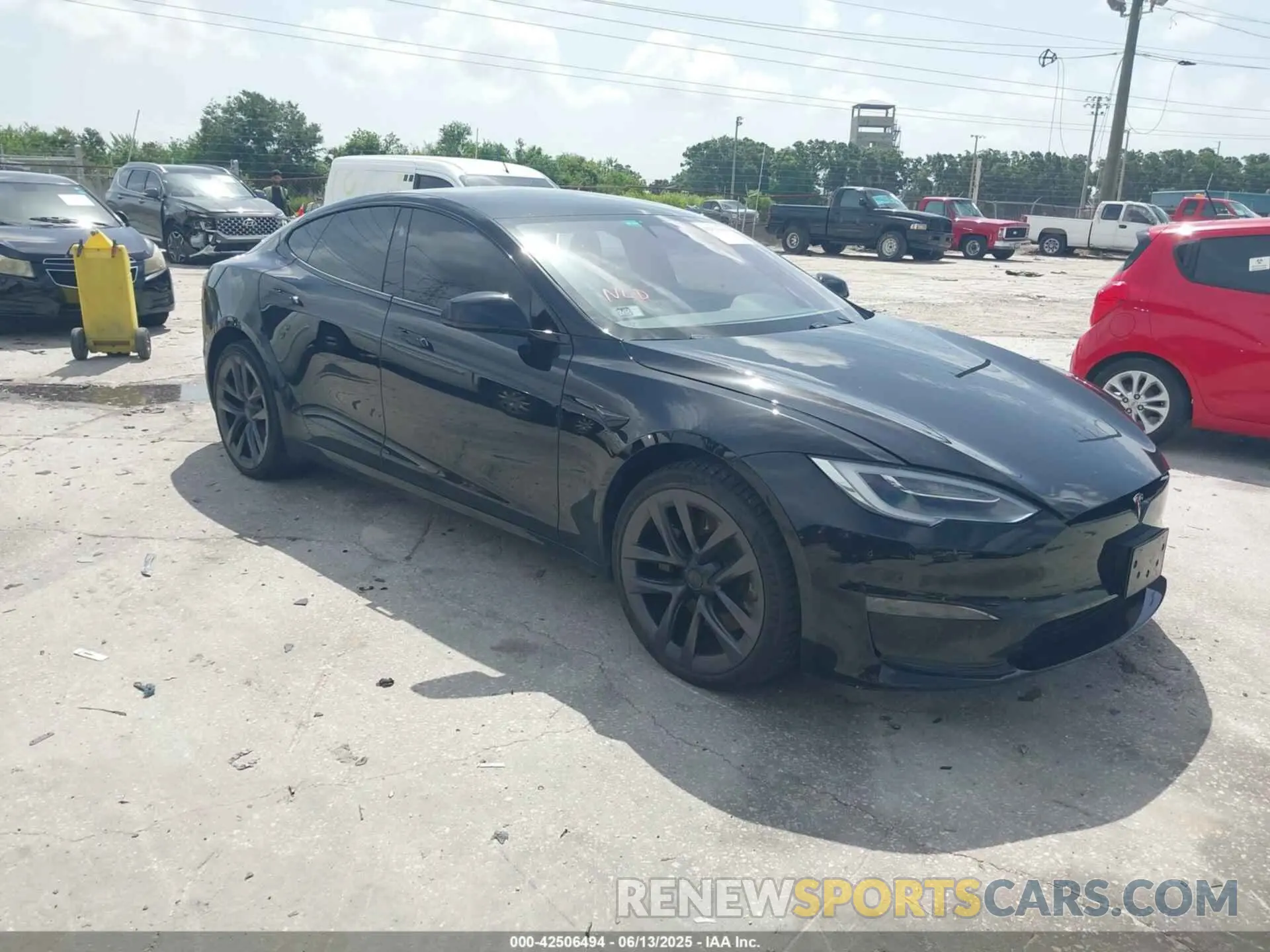 1 fotografías del automóvil dañado 5YJSA1E69MF454571 TESLA MODEL S 2021