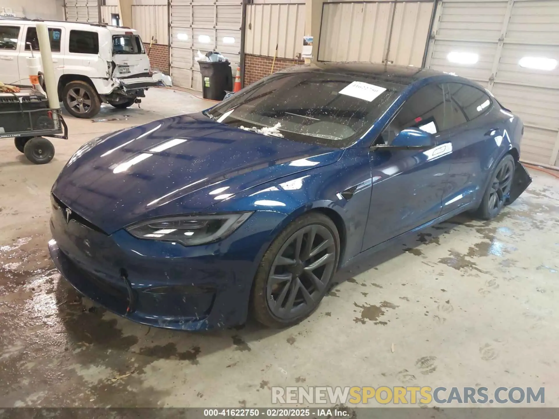 2 fotografías del automóvil dañado 5YJSA1E6XMF439884 TESLA MODEL S 2021