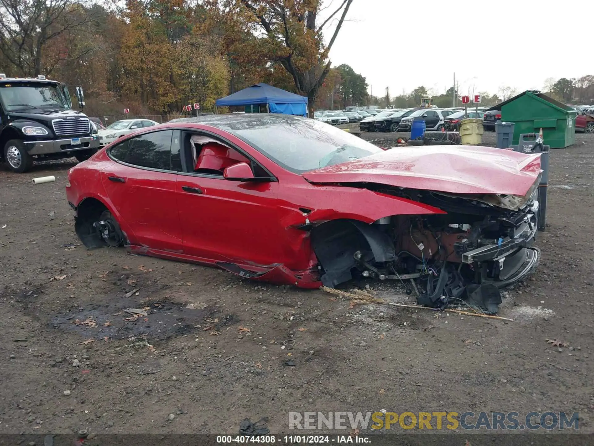 13 fotografías del automóvil dañado 5YJSA1E6XMF451632 TESLA MODEL S 2021
