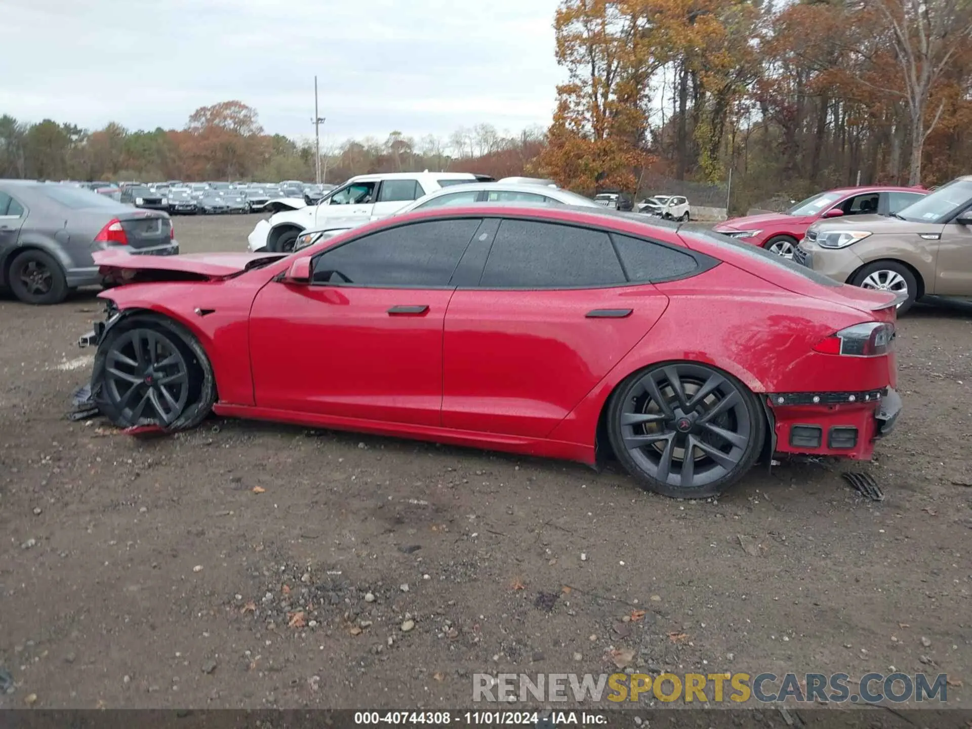 14 fotografías del automóvil dañado 5YJSA1E6XMF451632 TESLA MODEL S 2021