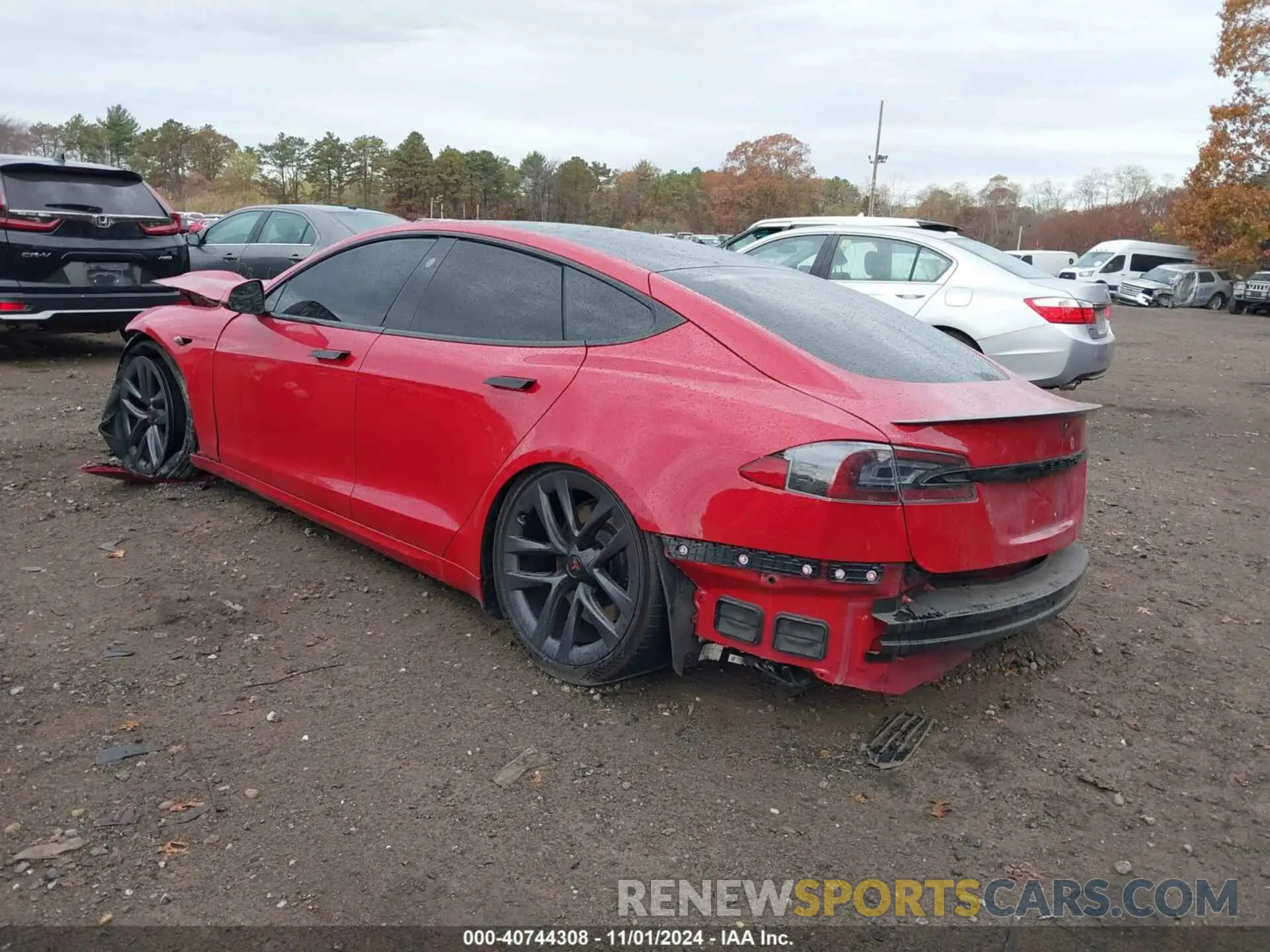 3 fotografías del automóvil dañado 5YJSA1E6XMF451632 TESLA MODEL S 2021