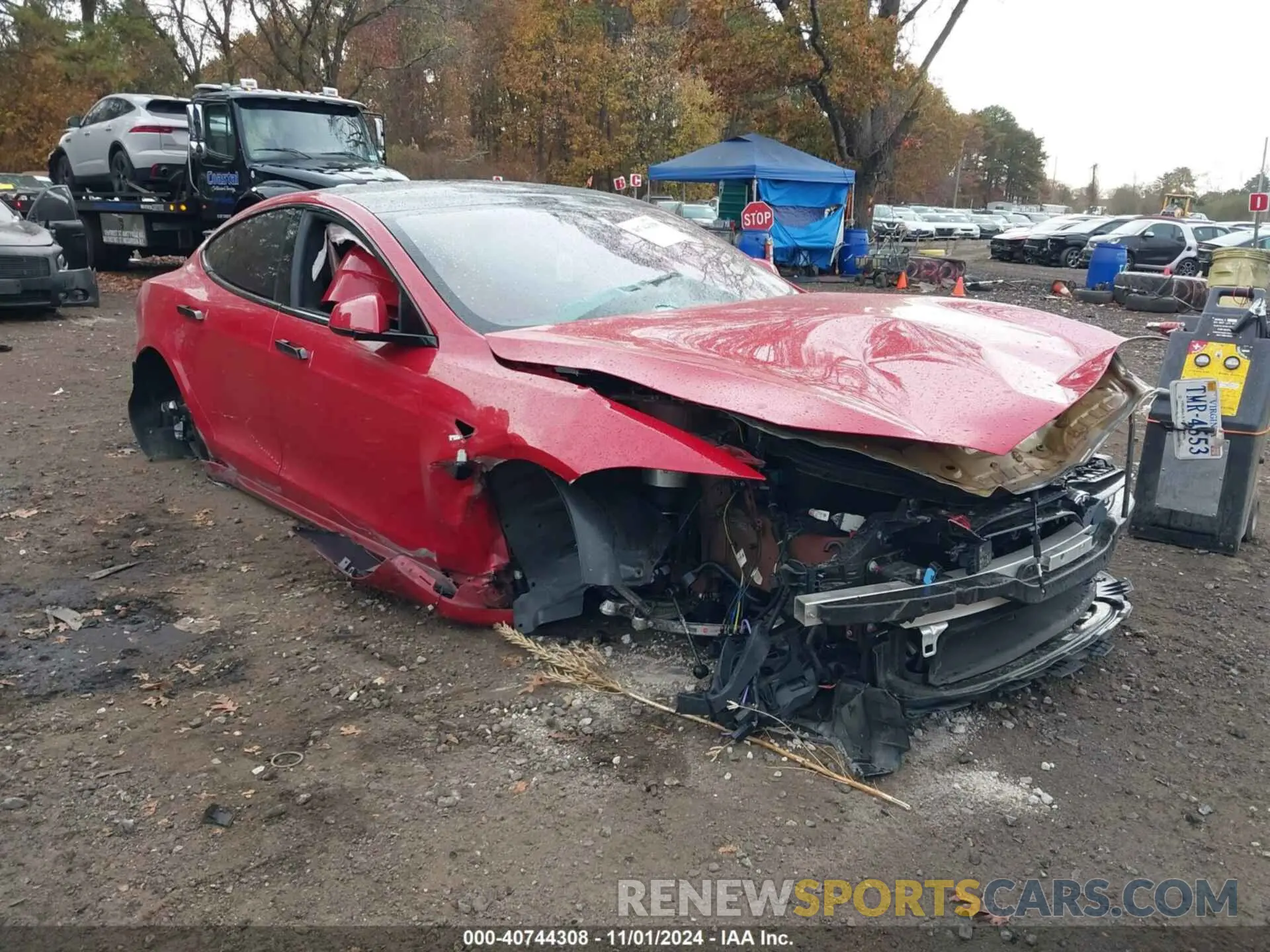 6 fotografías del automóvil dañado 5YJSA1E6XMF451632 TESLA MODEL S 2021