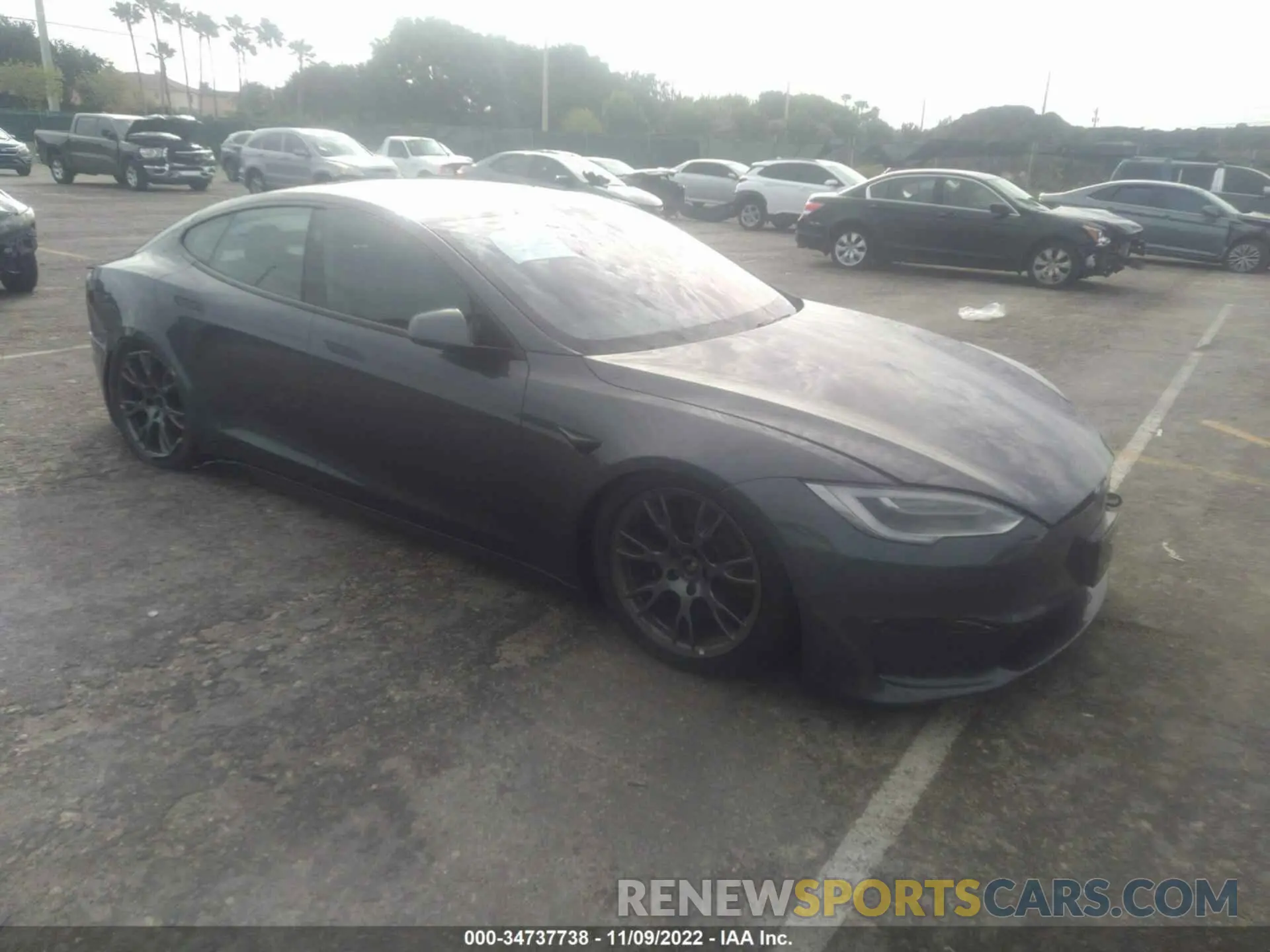 1 fotografías del automóvil dañado 5YJSA1E50NF470246 TESLA MODEL S 2022