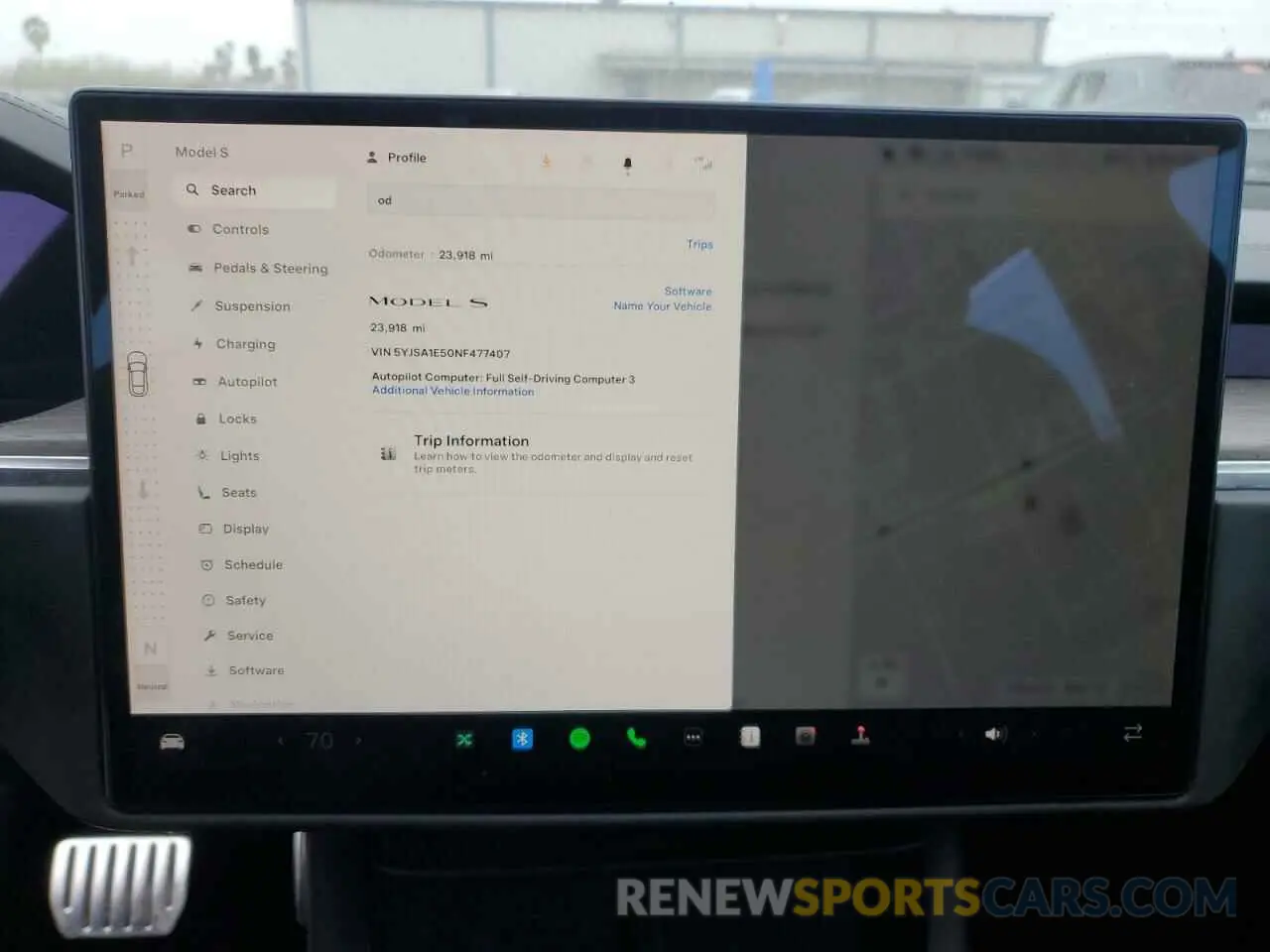 9 fotografías del automóvil dañado 5YJSA1E50NF477407 TESLA MODEL S 2022