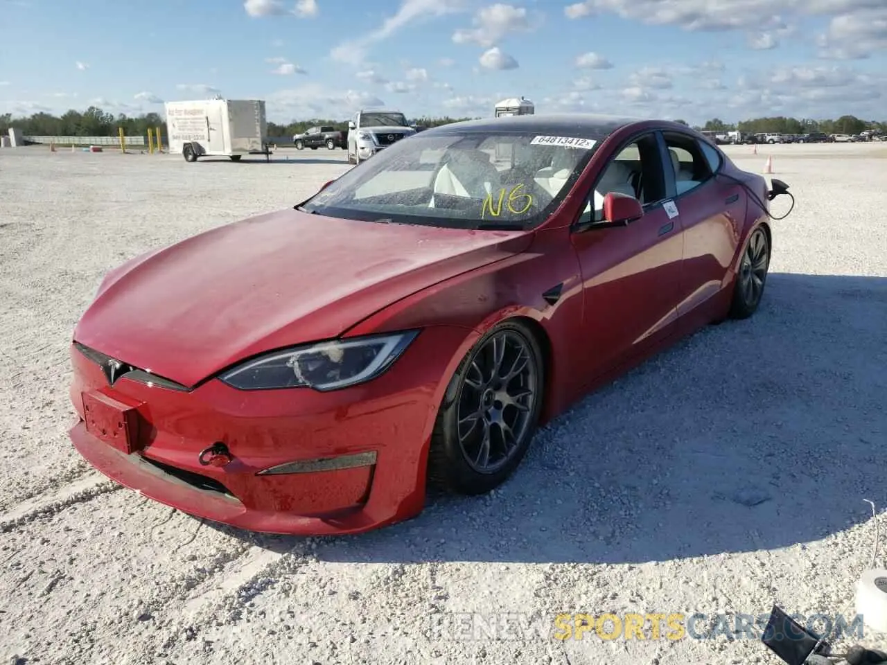 1 fotografías del automóvil dañado 5YJSA1E50NF477973 TESLA MODEL S 2022