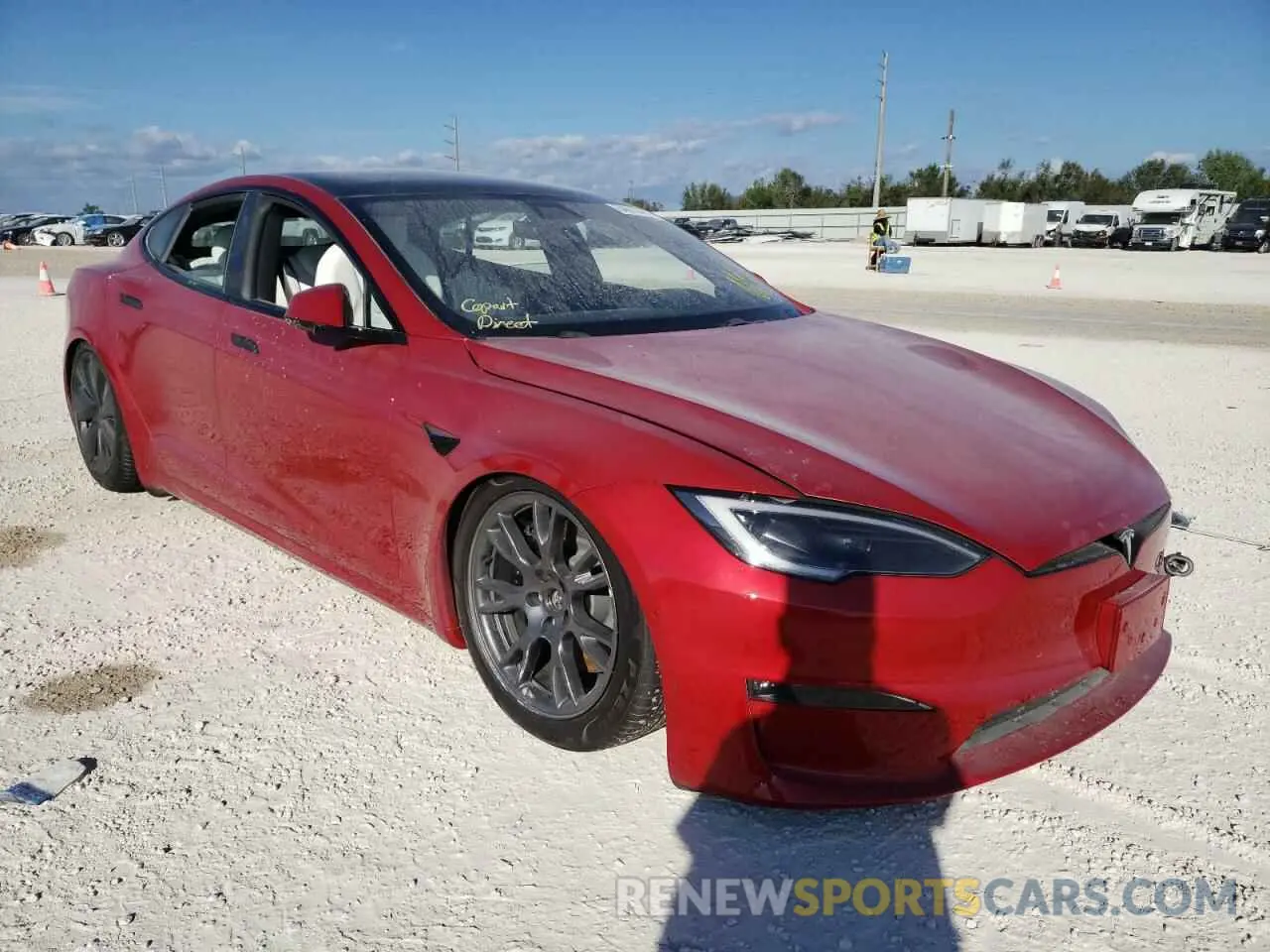 4 fotografías del automóvil dañado 5YJSA1E50NF477973 TESLA MODEL S 2022
