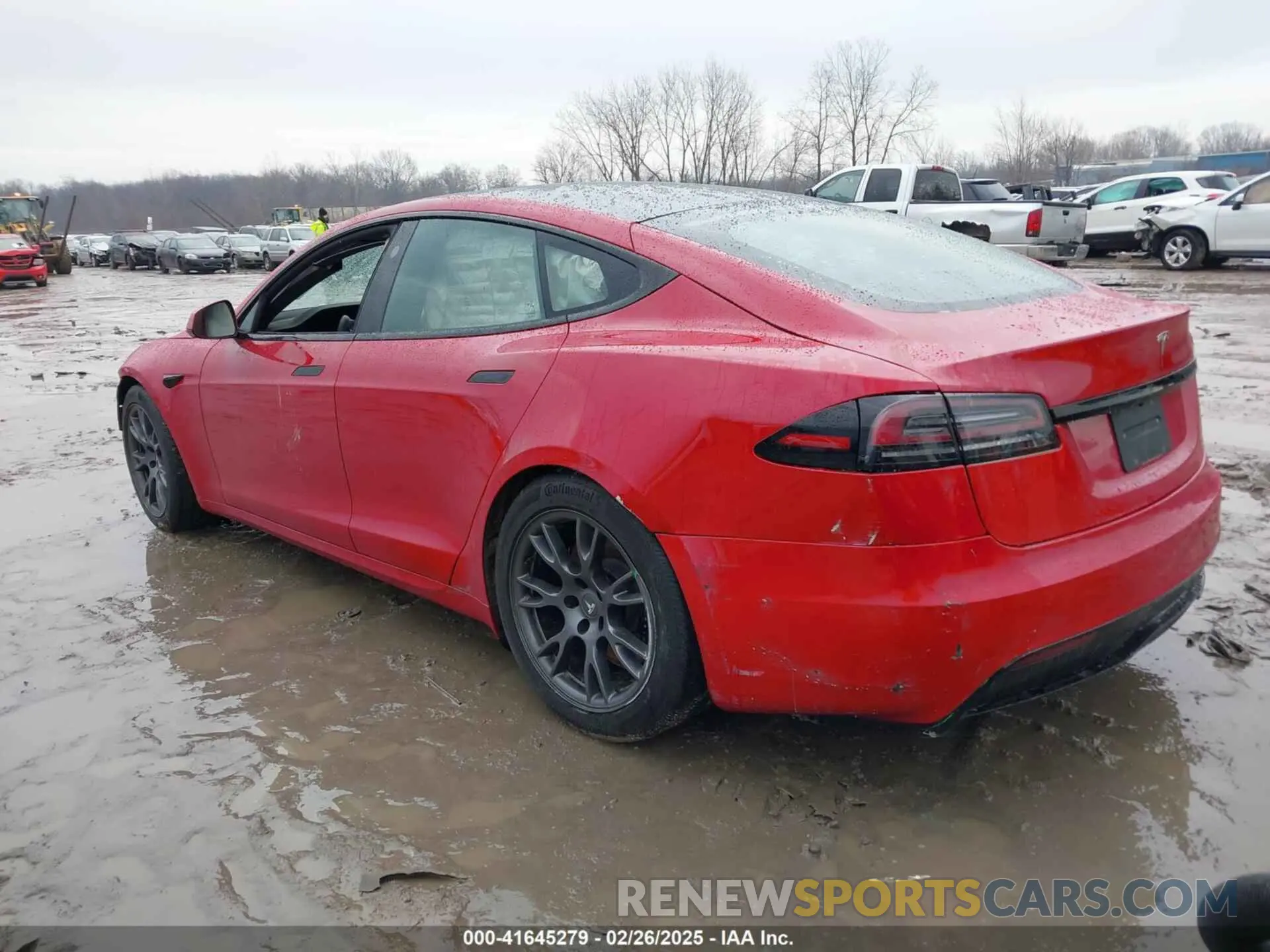 3 fotografías del automóvil dañado 5YJSA1E50NF480453 TESLA MODEL S 2022