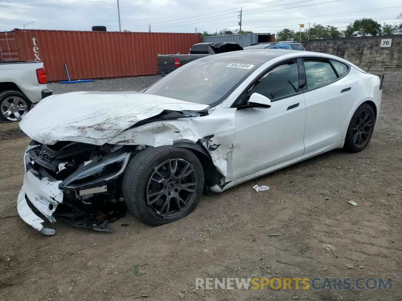 1 fotografías del automóvil dañado 5YJSA1E50NF486446 TESLA MODEL S 2022