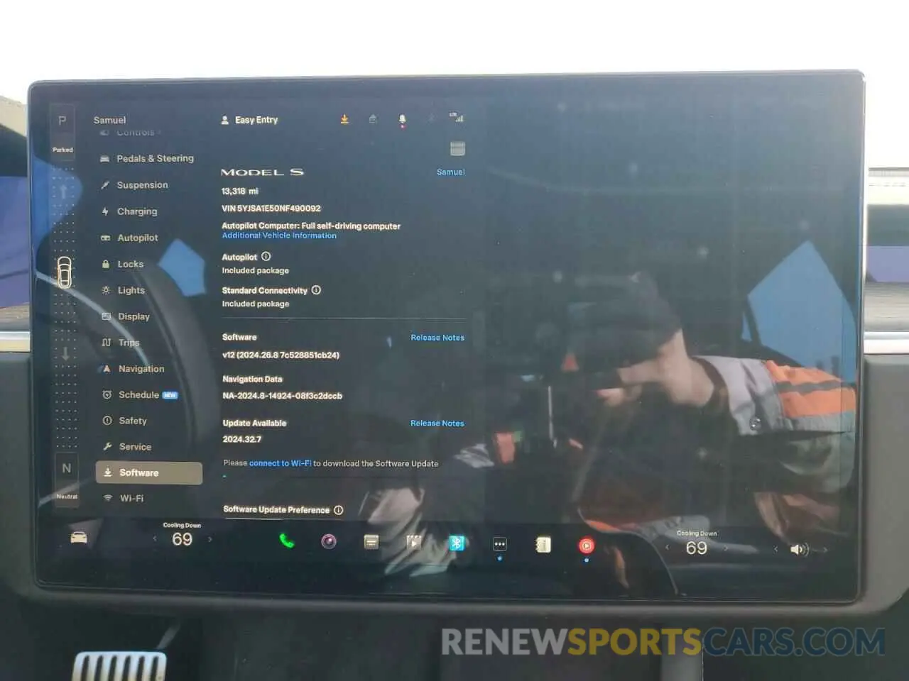 9 fotografías del automóvil dañado 5YJSA1E50NF490092 TESLA MODEL S 2022