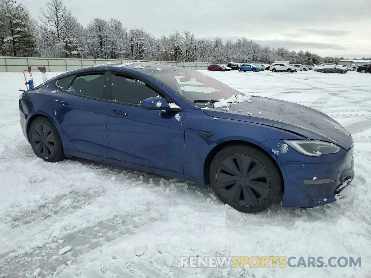 4 fotografías del automóvil dañado 5YJSA1E50NF493767 TESLA MODEL S 2022