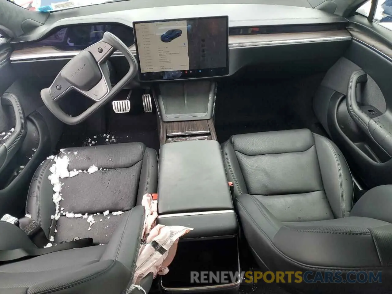 8 fotografías del automóvil dañado 5YJSA1E50NF493767 TESLA MODEL S 2022