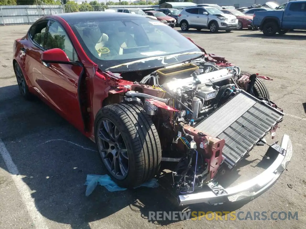 1 fotografías del automóvil dañado 5YJSA1E51NF469722 TESLA MODEL S 2022