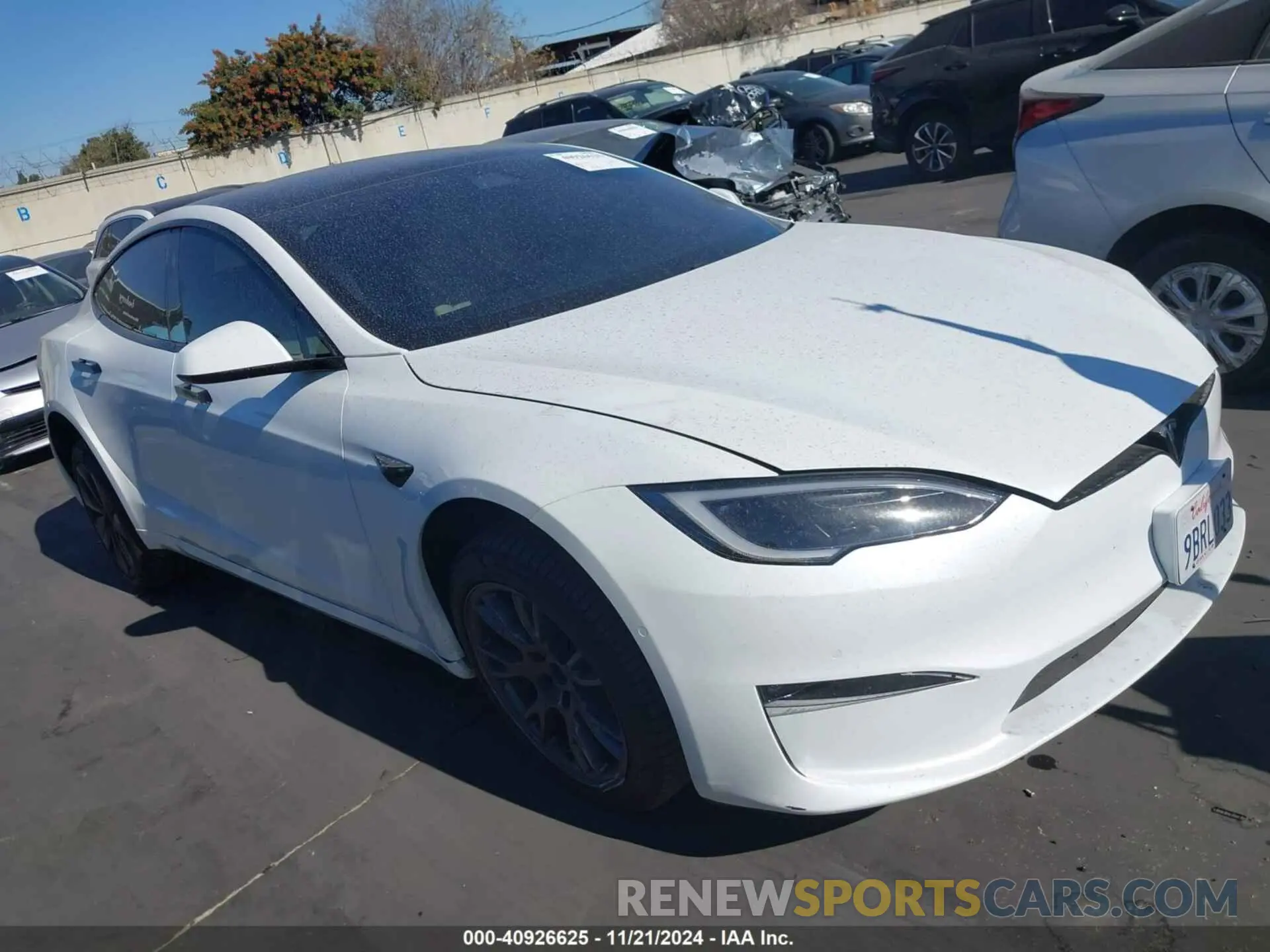 1 fotografías del automóvil dañado 5YJSA1E51NF479943 TESLA MODEL S 2022