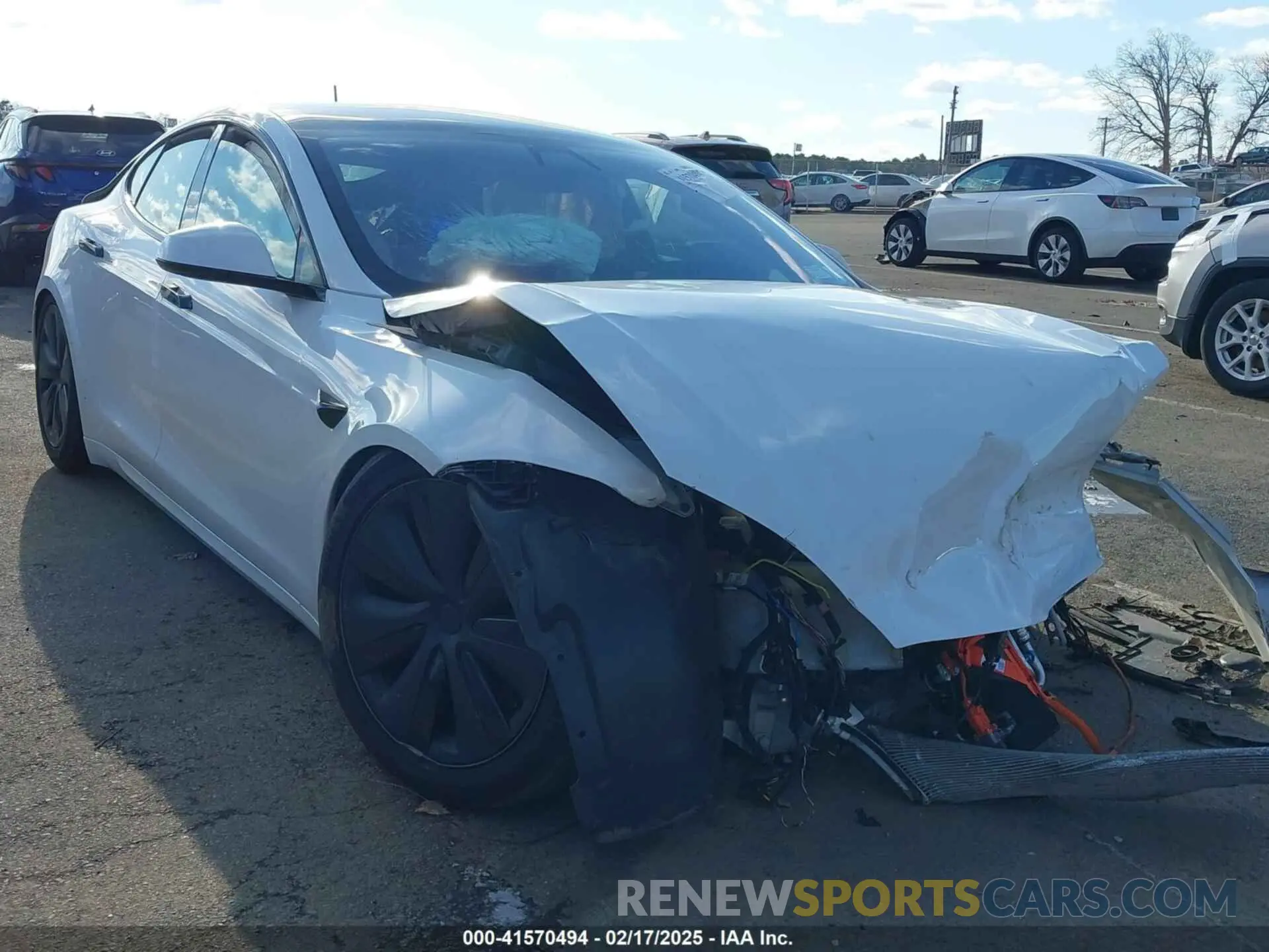 1 fotografías del automóvil dañado 5YJSA1E51NF491493 TESLA MODEL S 2022