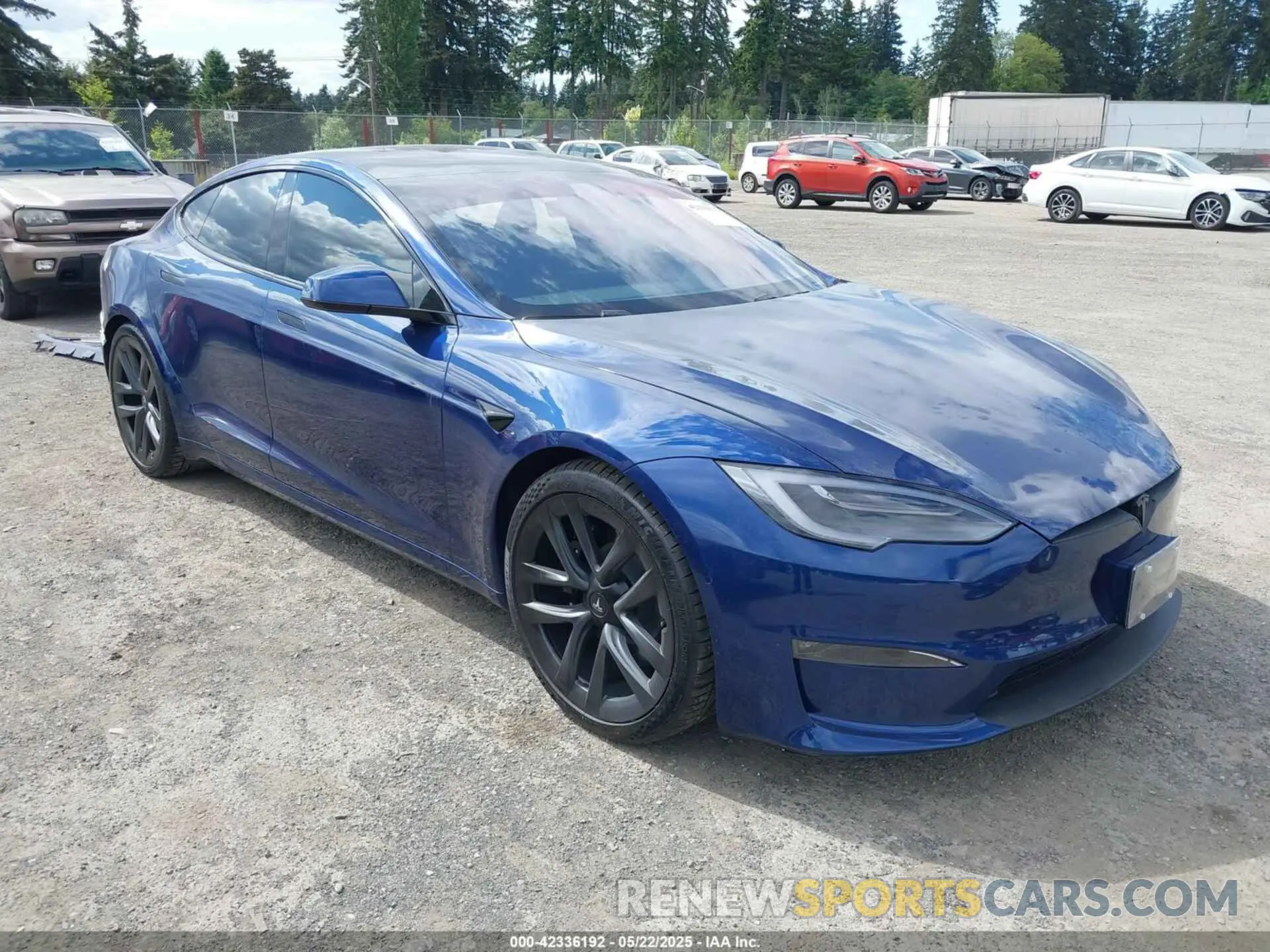 1 fotografías del automóvil dañado 5YJSA1E52NF466702 TESLA MODEL S 2022