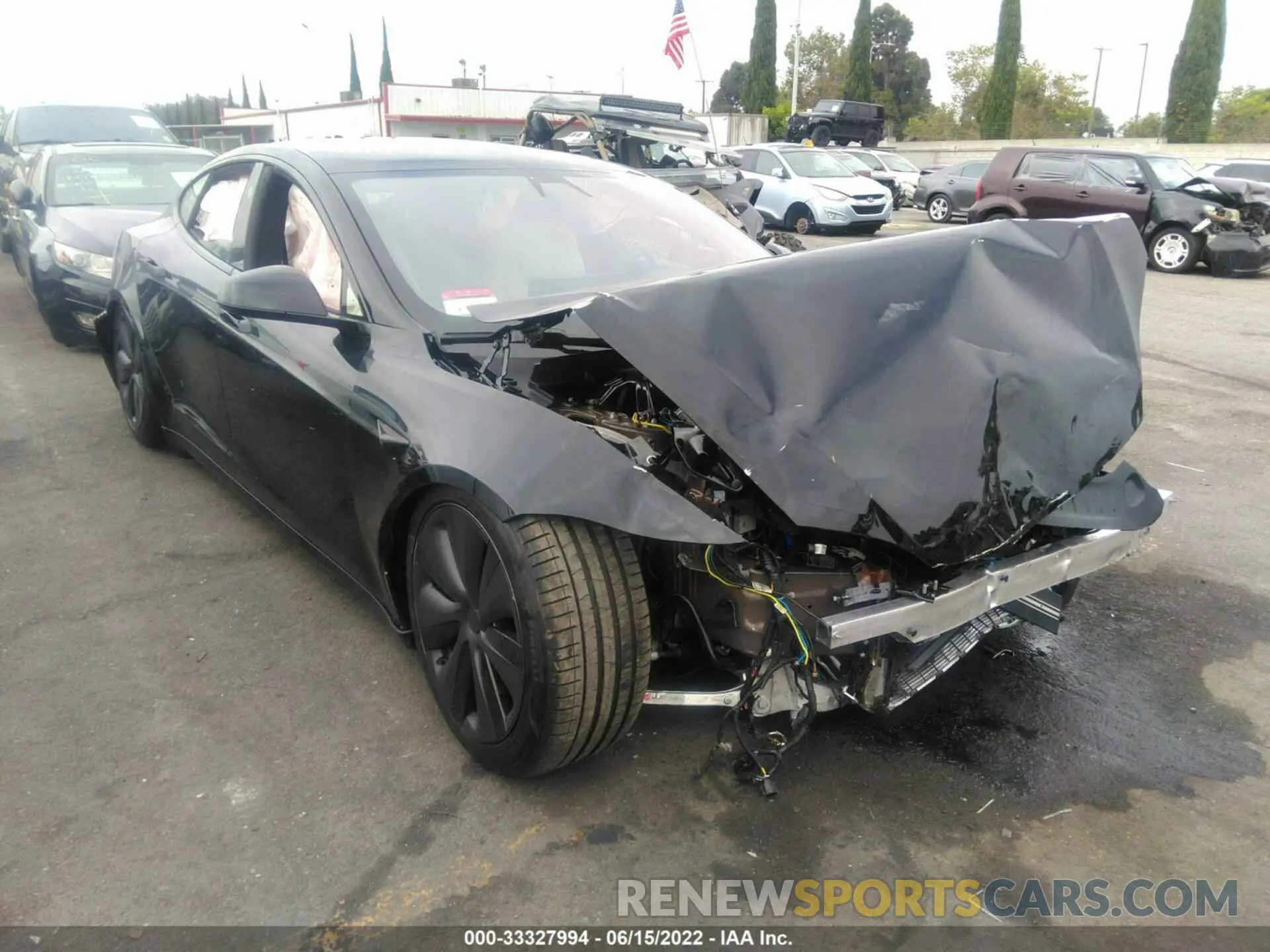 1 fotografías del automóvil dañado 5YJSA1E52NF473939 TESLA MODEL S 2022