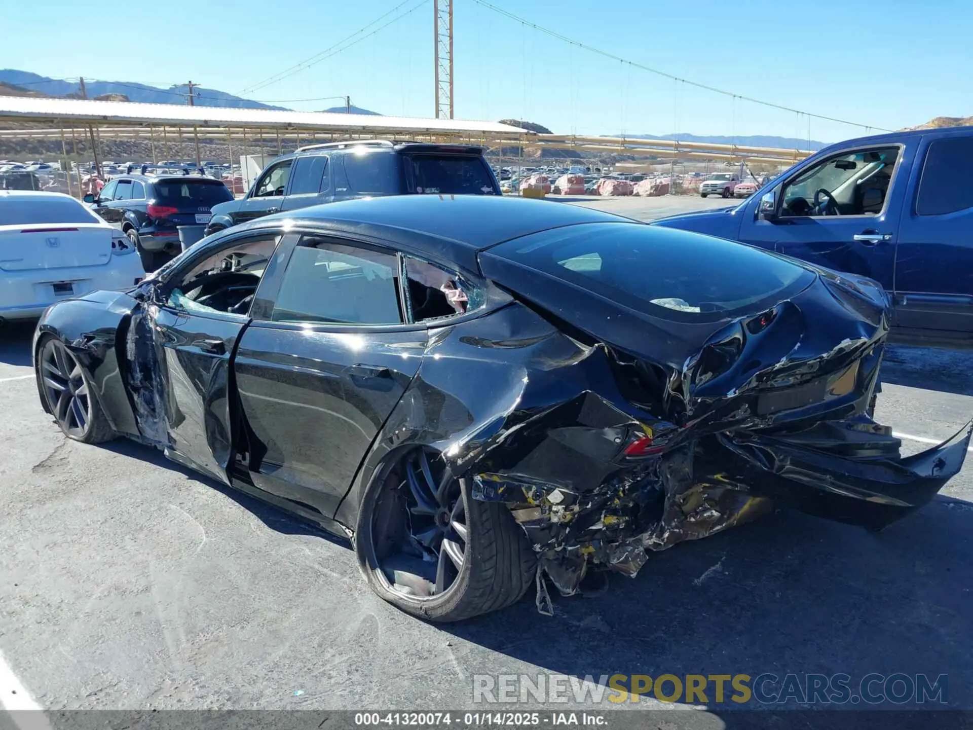 6 fotografías del automóvil dañado 5YJSA1E52NF476906 TESLA MODEL S 2022