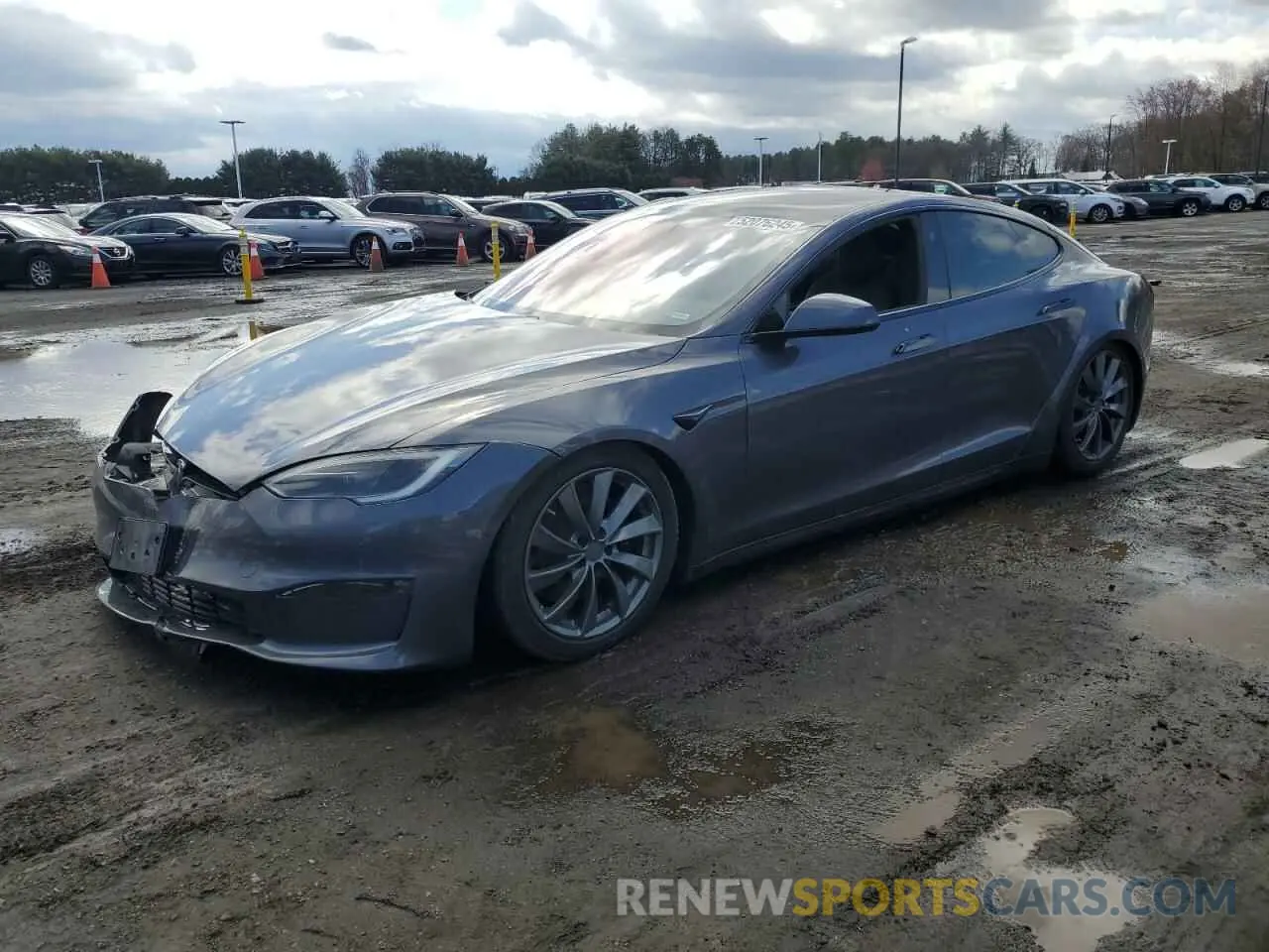 1 fotografías del automóvil dañado 5YJSA1E52NF493608 TESLA MODEL S 2022
