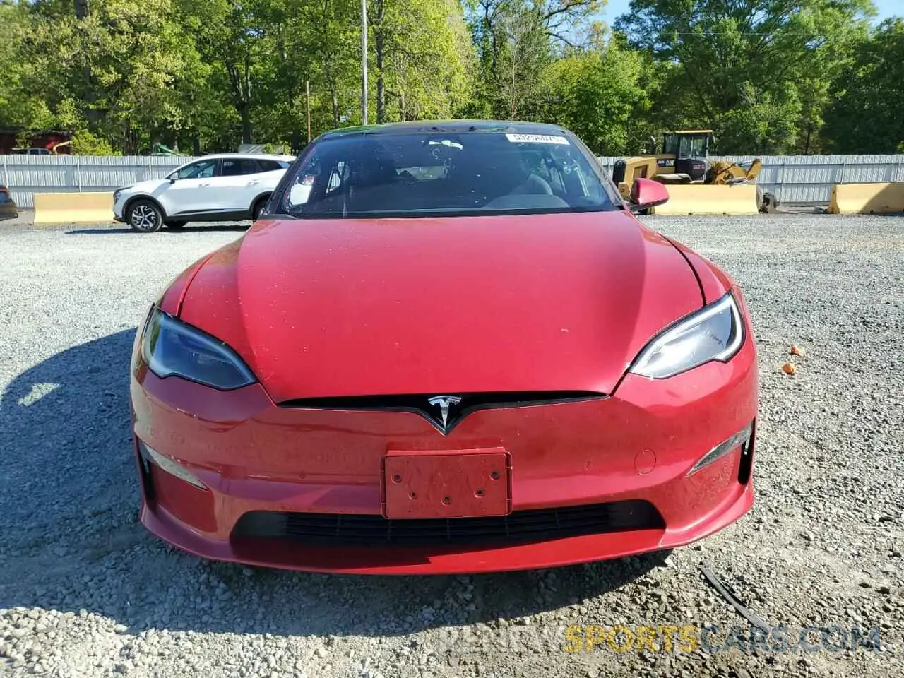 5 fotografías del automóvil dañado 5YJSA1E52NF493799 TESLA MODEL S 2022