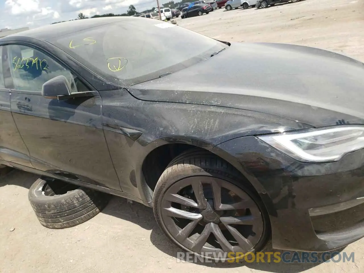 10 fotografías del automóvil dañado 5YJSA1E53NF461136 TESLA MODEL S 2022