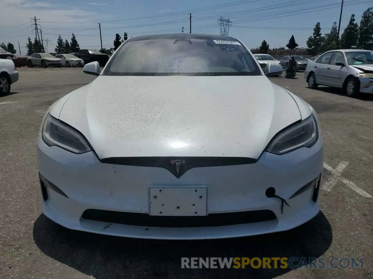 5 fotografías del automóvil dañado 5YJSA1E53NF463307 TESLA MODEL S 2022