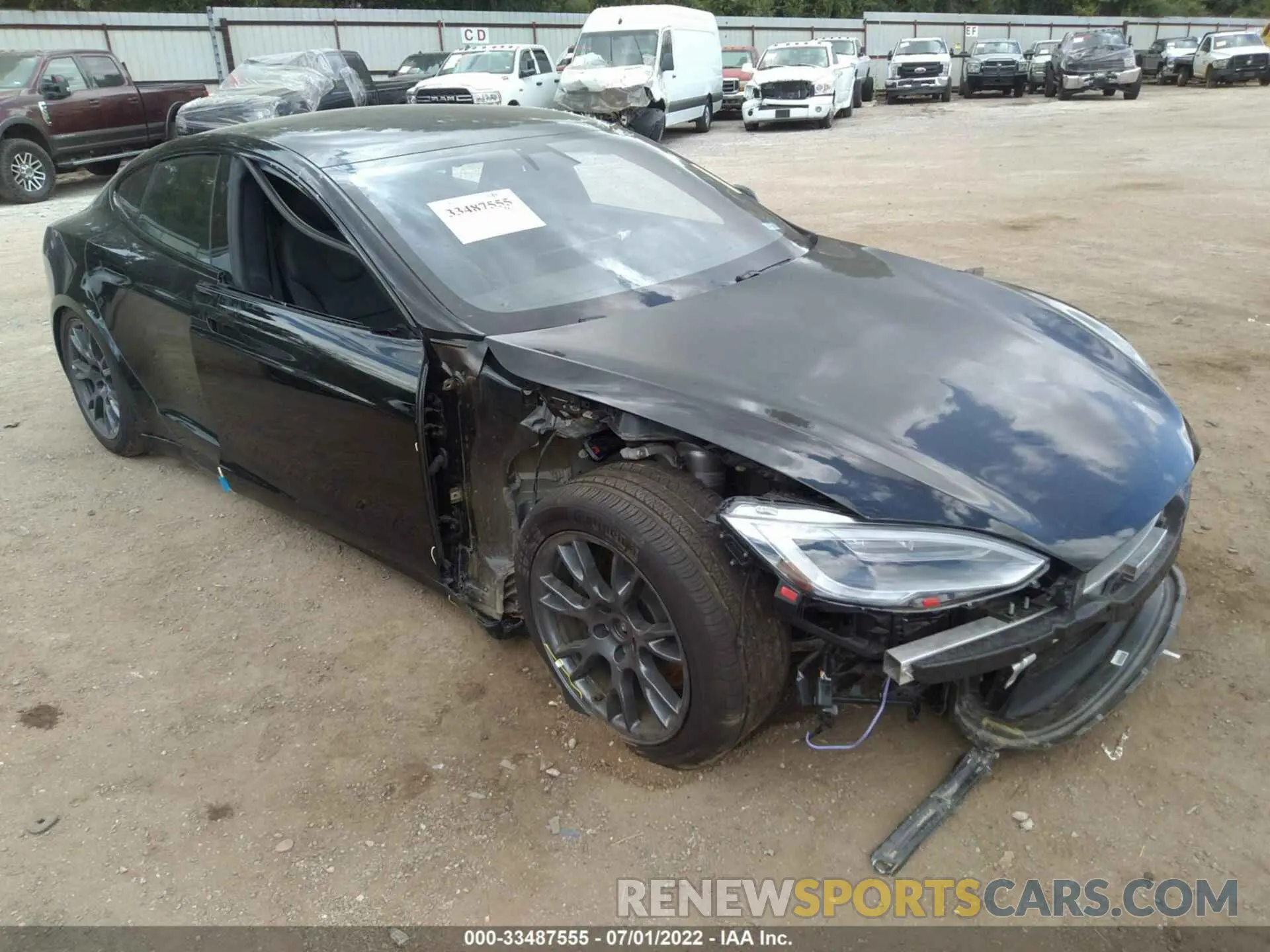 1 fotografías del automóvil dañado 5YJSA1E53NF470726 TESLA MODEL S 2022