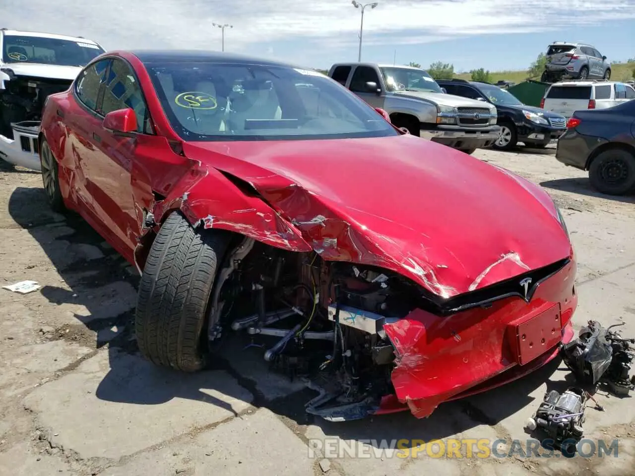 1 fotografías del automóvil dañado 5YJSA1E53NF473769 TESLA MODEL S 2022