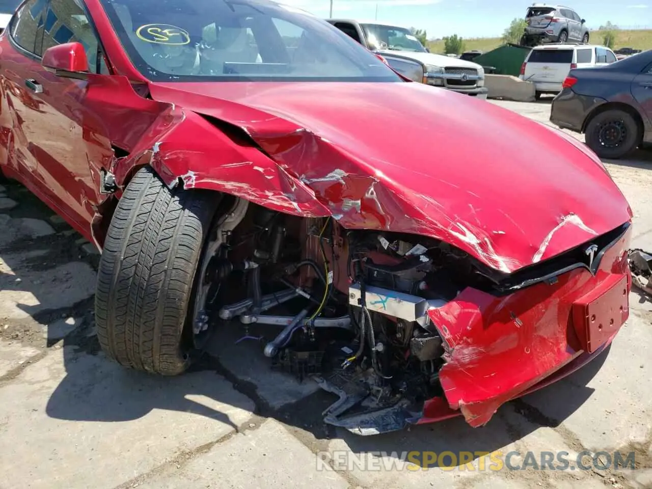 9 fotografías del automóvil dañado 5YJSA1E53NF473769 TESLA MODEL S 2022