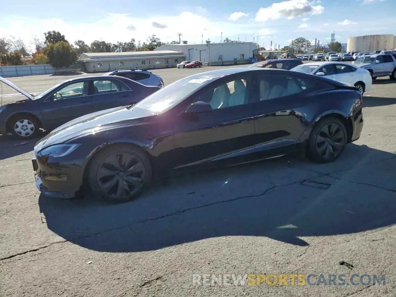 1 fotografías del automóvil dañado 5YJSA1E53NF483038 TESLA MODEL S 2022
