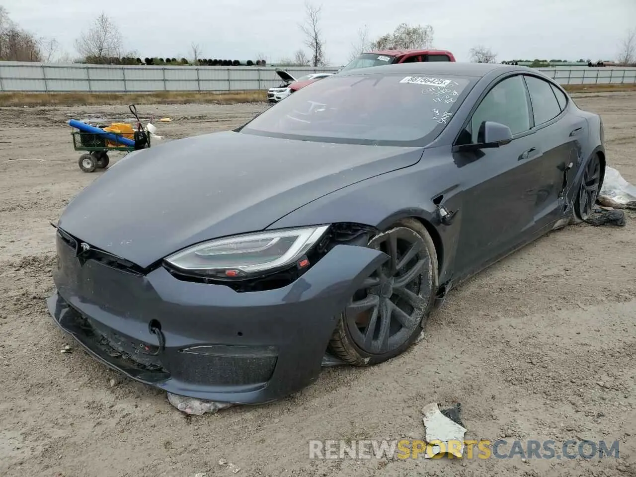 1 fotografías del automóvil dañado 5YJSA1E54NF465048 TESLA MODEL S 2022