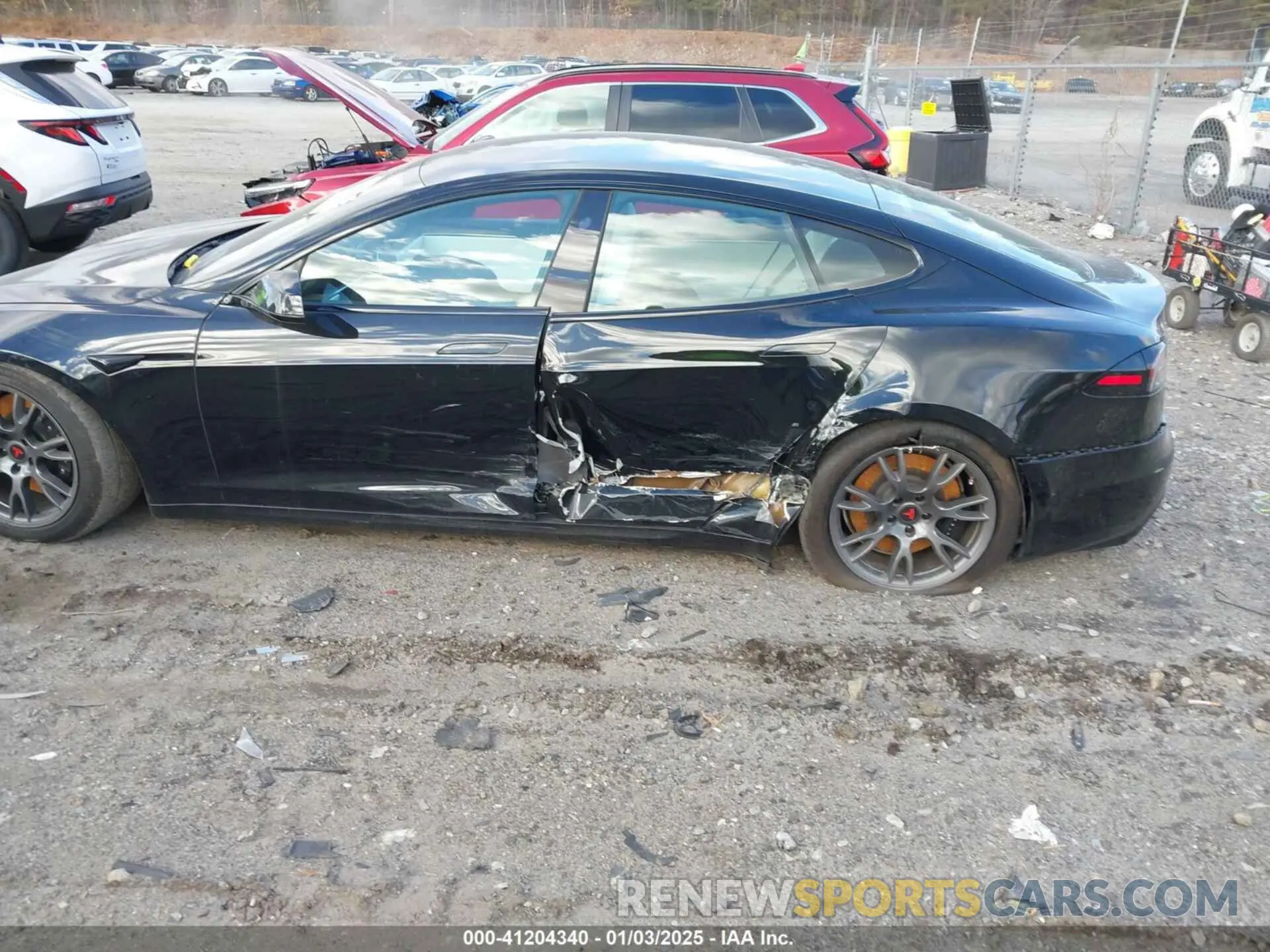 14 fotografías del automóvil dañado 5YJSA1E54NF476793 TESLA MODEL S 2022