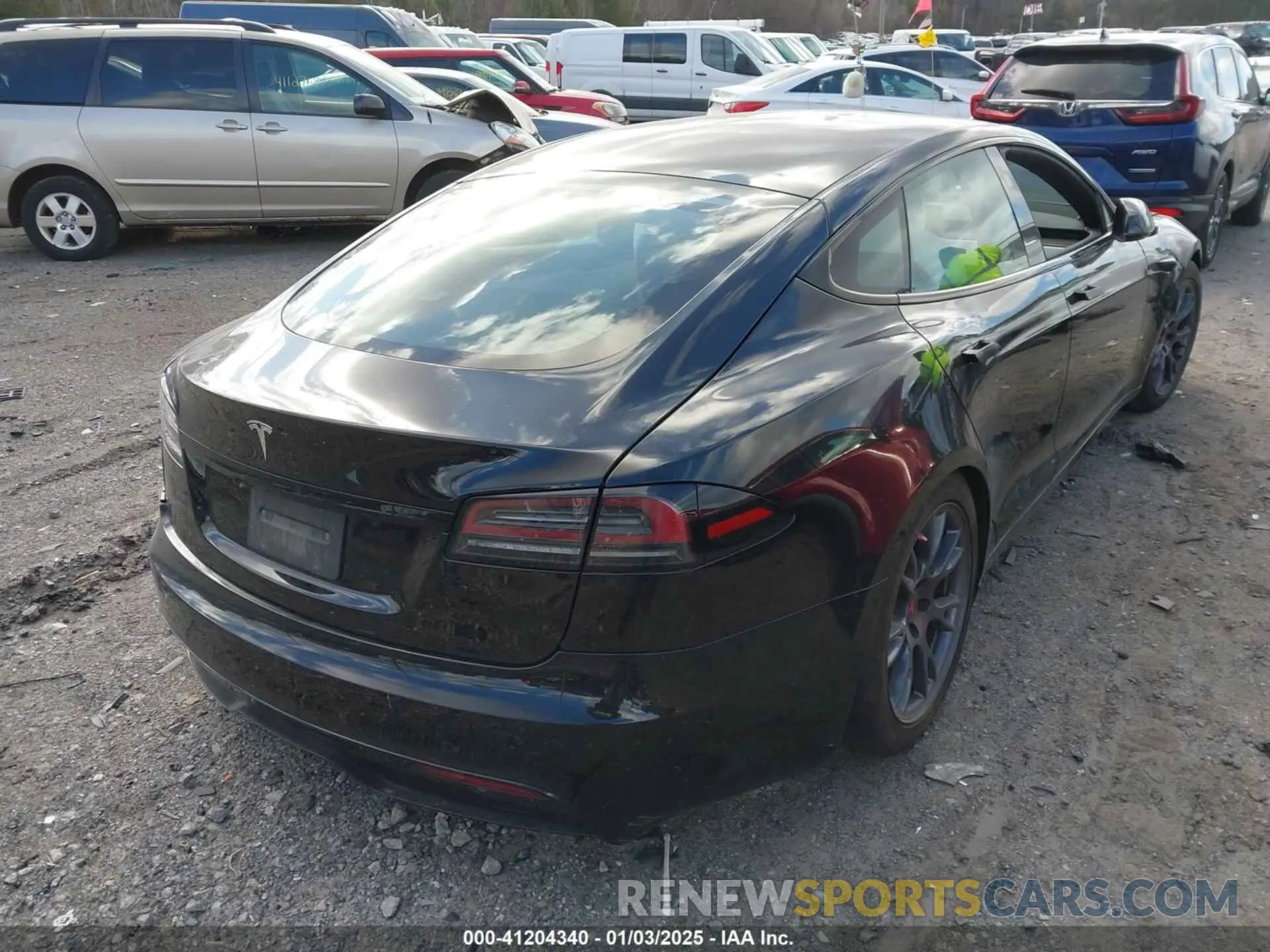 4 fotografías del automóvil dañado 5YJSA1E54NF476793 TESLA MODEL S 2022