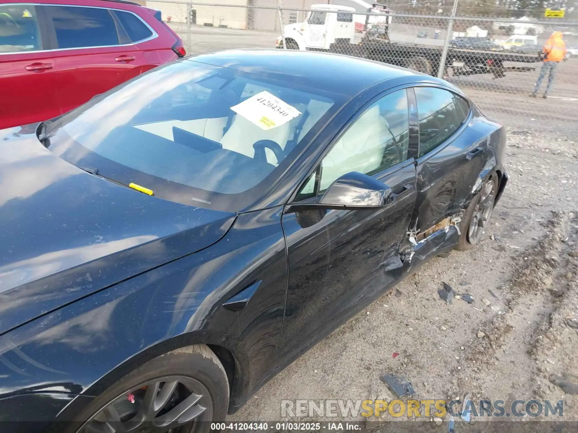 6 fotografías del automóvil dañado 5YJSA1E54NF476793 TESLA MODEL S 2022